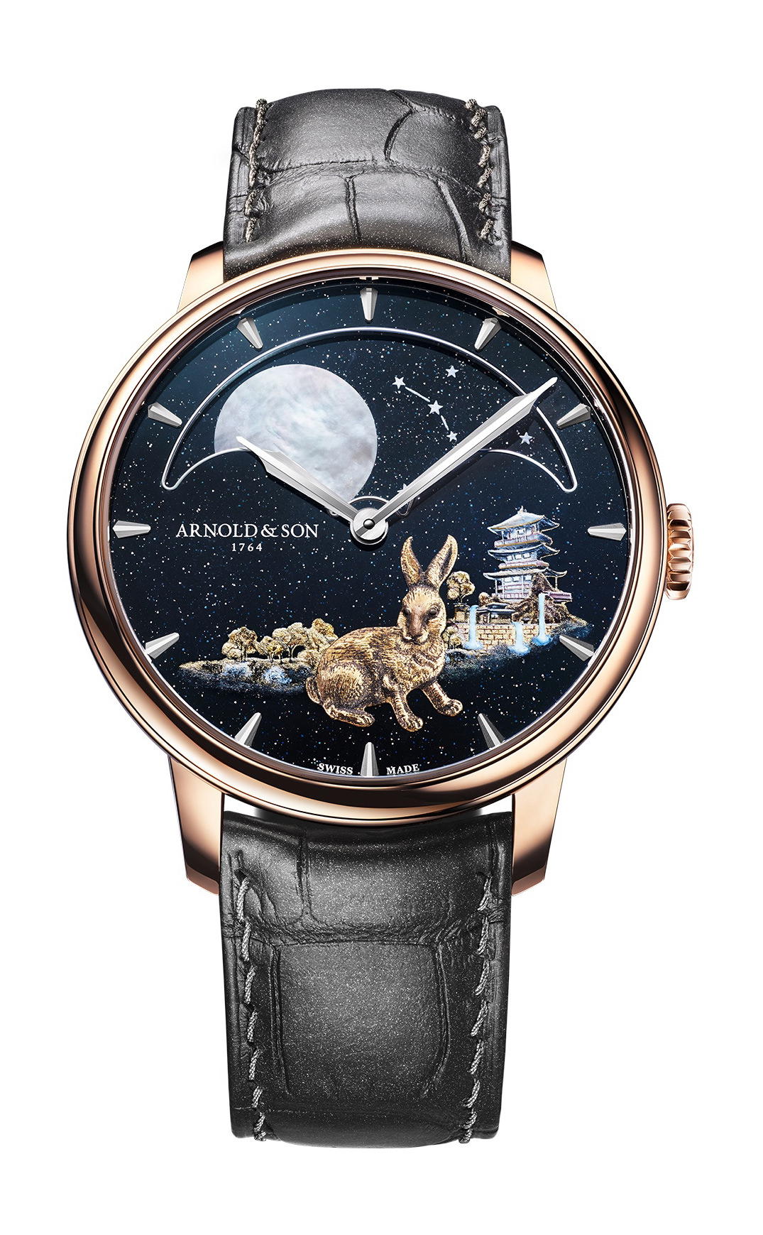 Arnold & Son Perpetual Moon 41.5 Red Gold "Year of the Rabbit"
