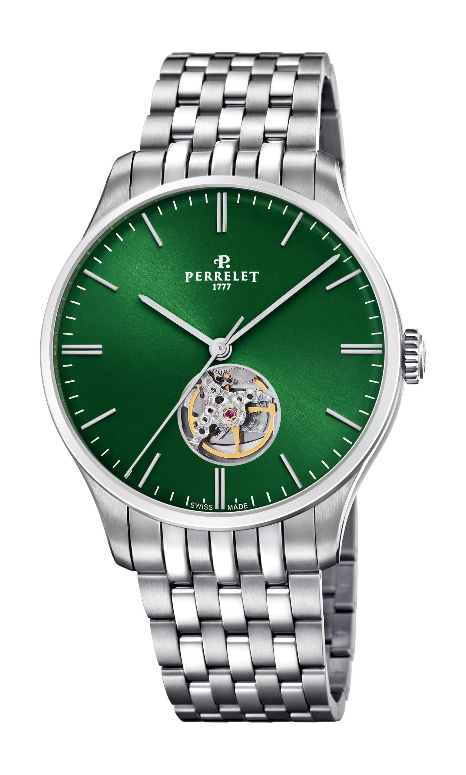 Perrelet Weekend Open Heart Green