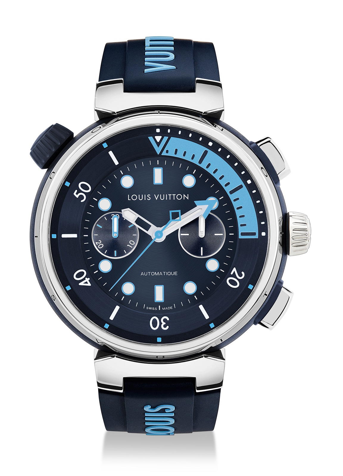 Louis Vuitton Tambour Street Diver Chronograph Skyline Blue