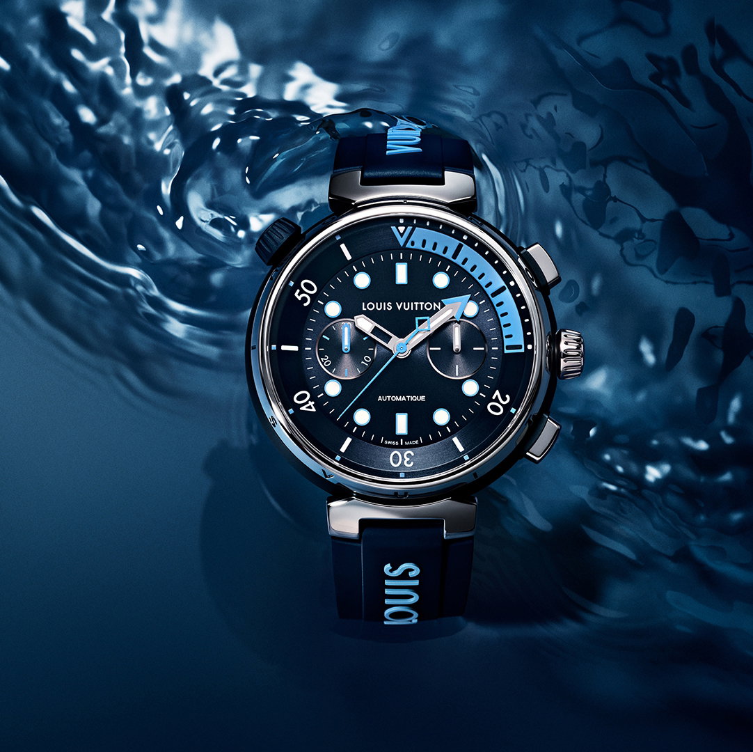 Louis Vuitton Tambour Street Diver Chronograph Skyline Blue