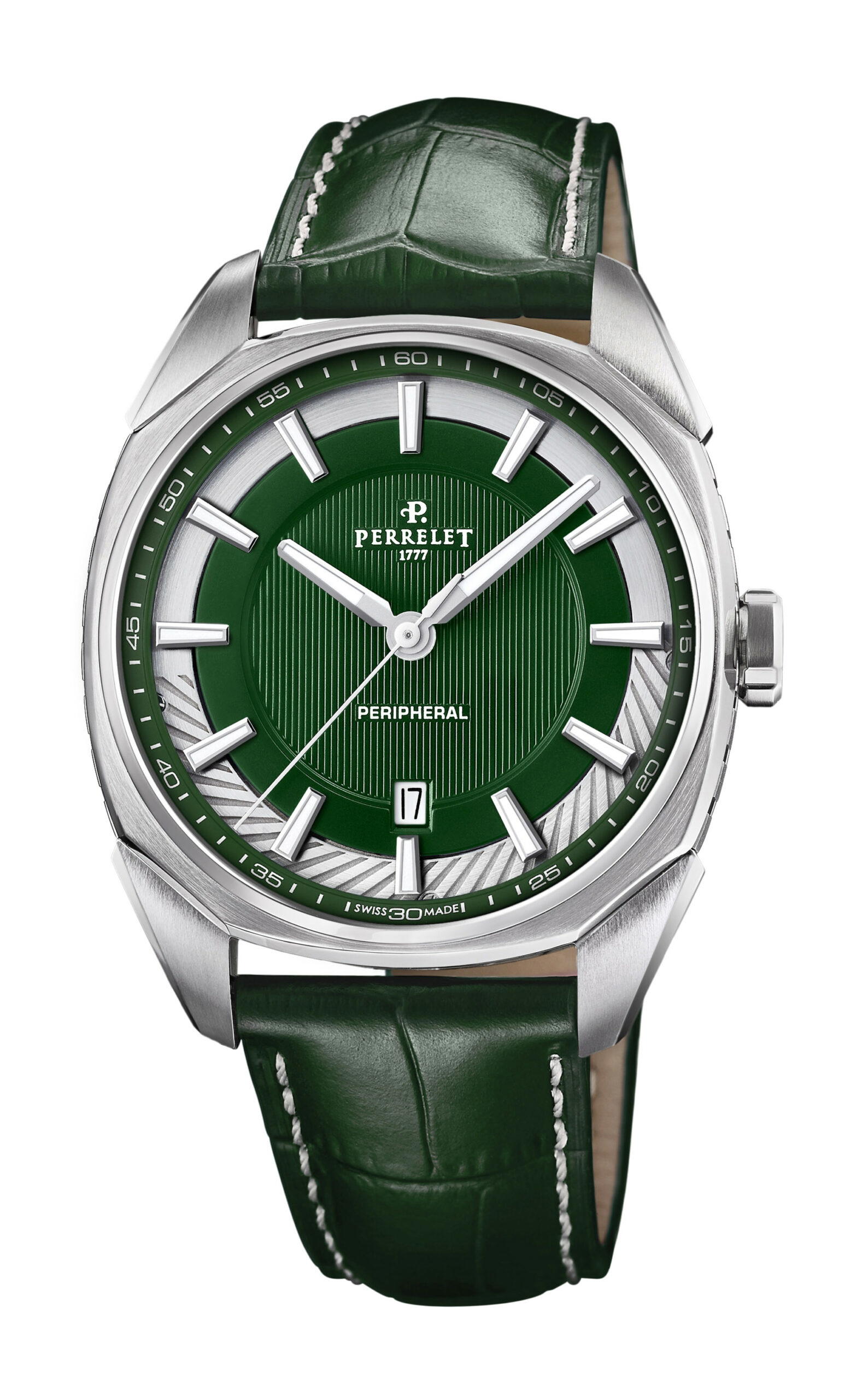 Perrelet LAB Peripheral 3 Hands Emerald Green