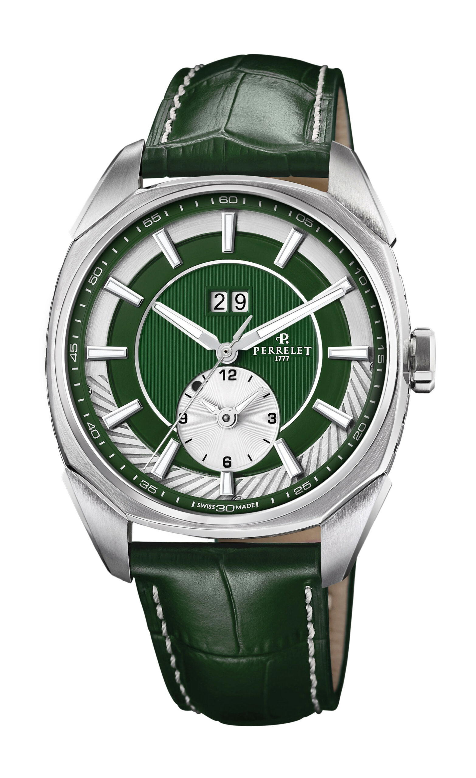 Perrelet LAB Peripheral Dual Time Big Date Green