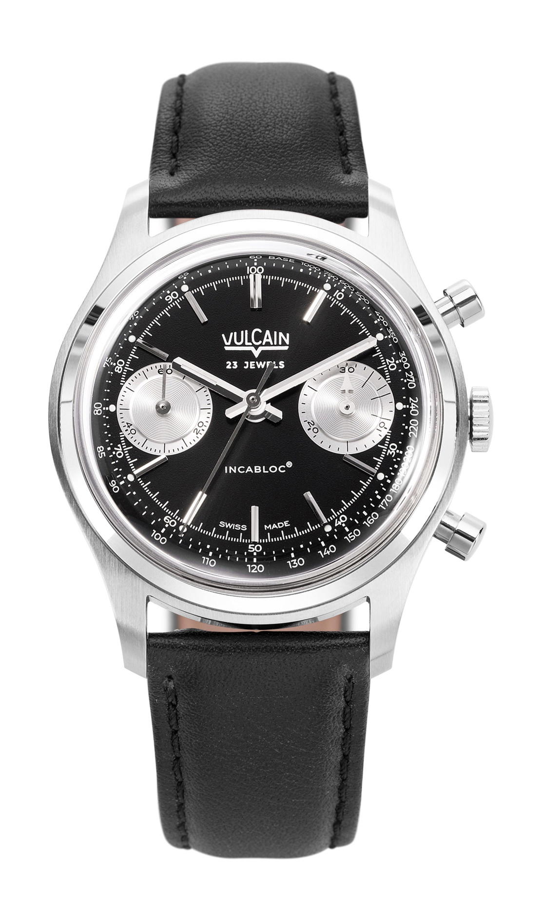Vulcain Chronograph 1970's Black & Silver