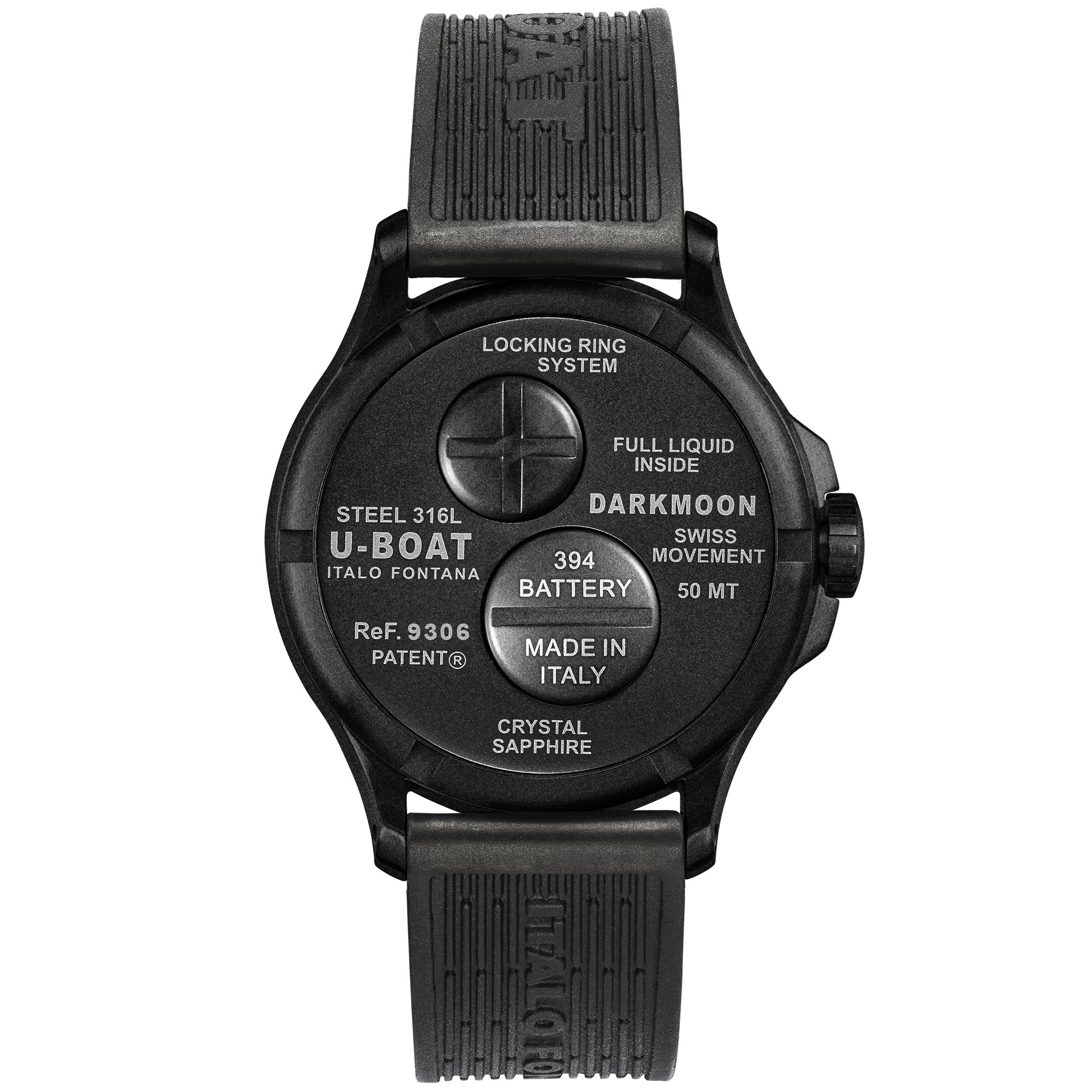 U-Boat Darkmoon 40 Red Glass PVD