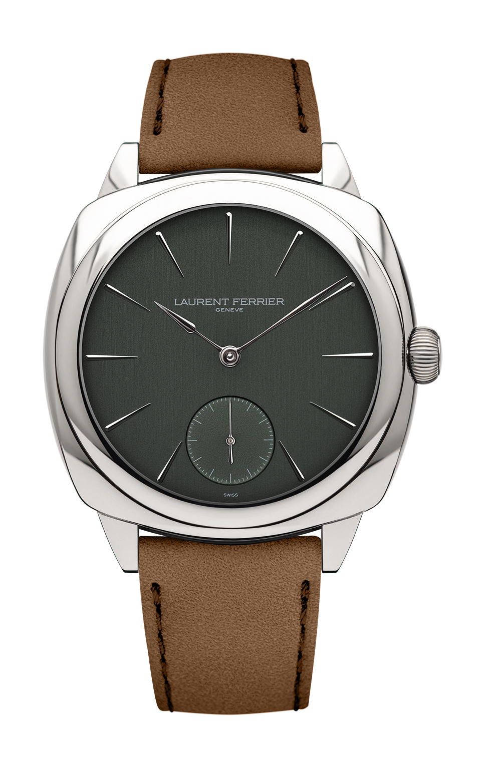 Laurent Ferrier Square Micro-Rotor Steel Evergreen