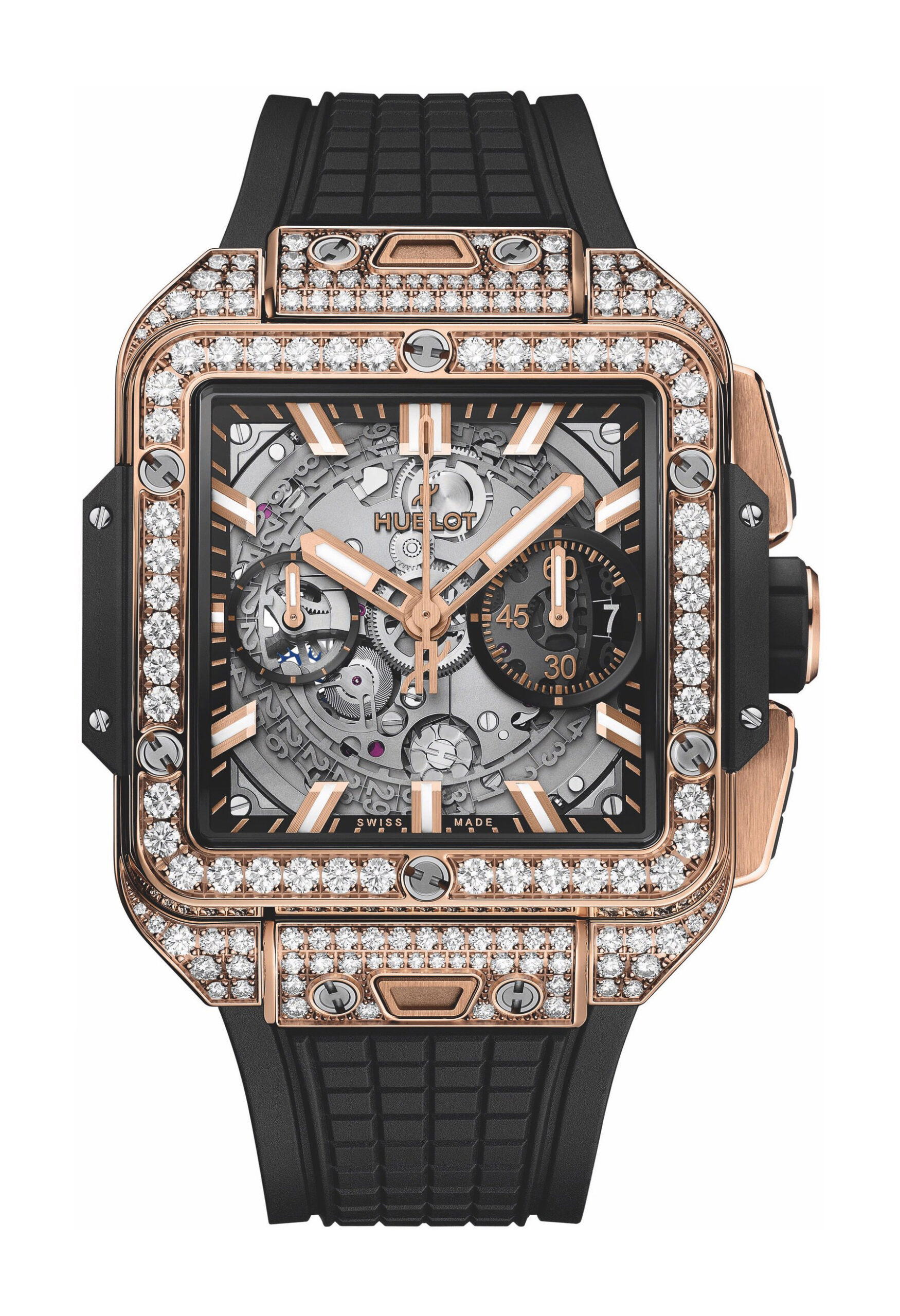 Hublot Square Bang Unico King Gold Pavé