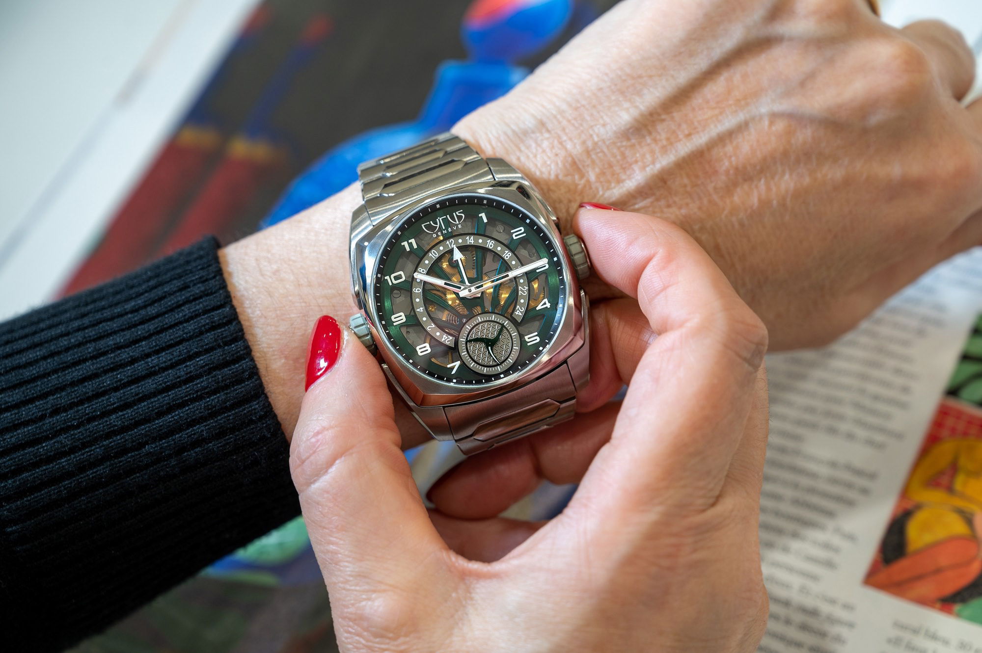 Cyrus Klepcys GMT Palm Green