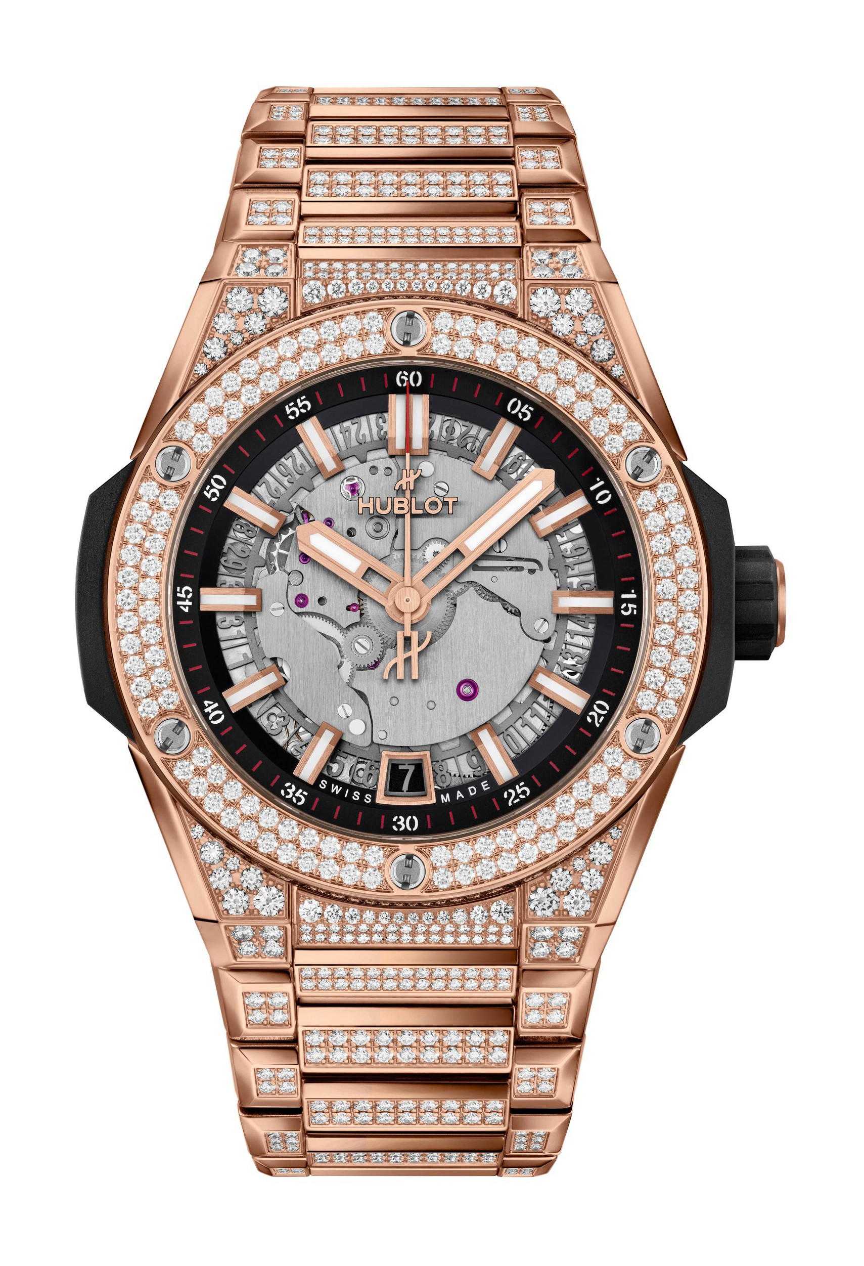 Hublot Big Bang Integrated Time Only King Gold Pavé