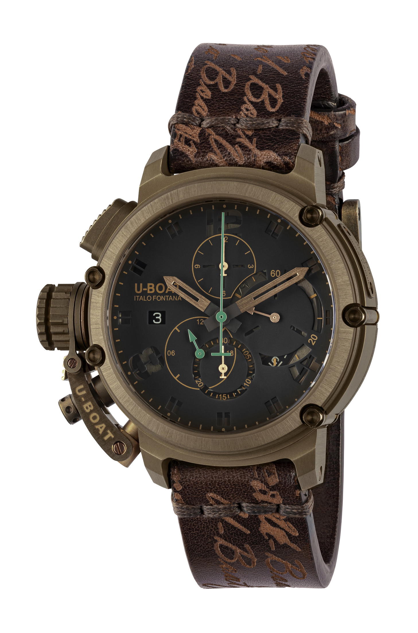 U-Boat Chimera 46 Sapphire Green Chrono Bronzo