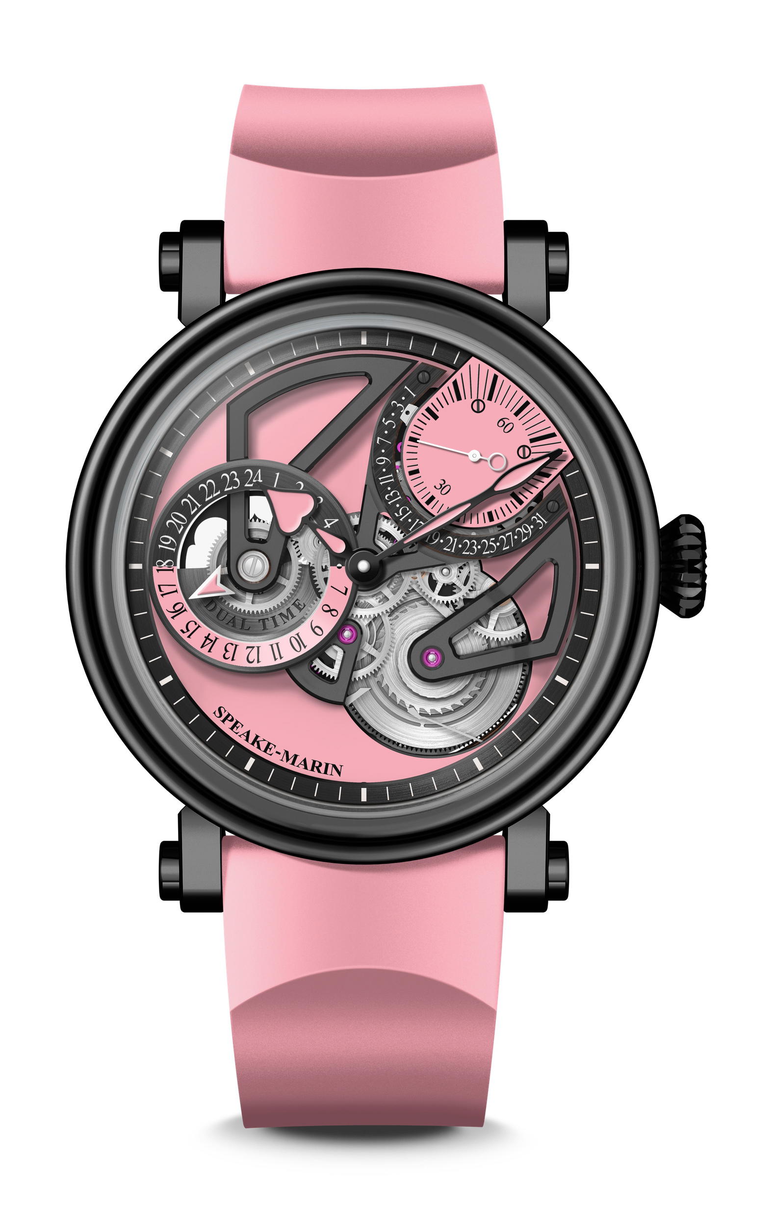 Speake-Marin Openworked Dual Time Pink