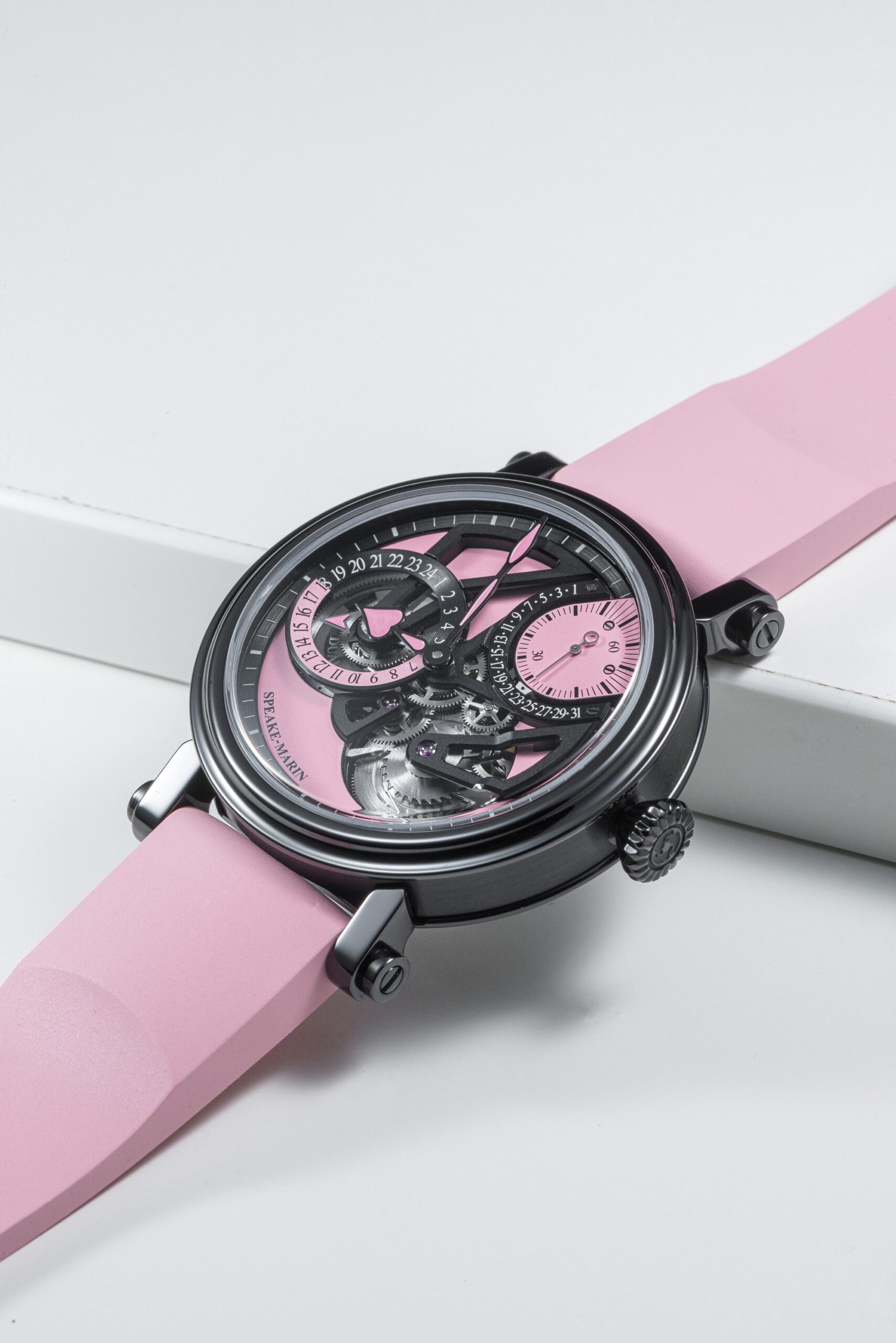 Speake-Marin Openworked Dual Time Pink