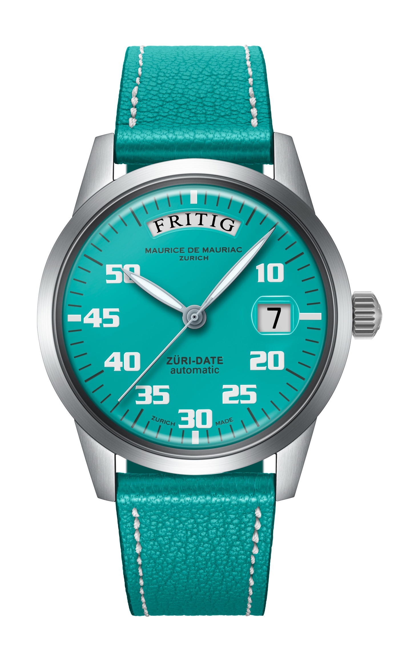 Maurice de Mauriac Automatic Date "Züri Date" Turquoise