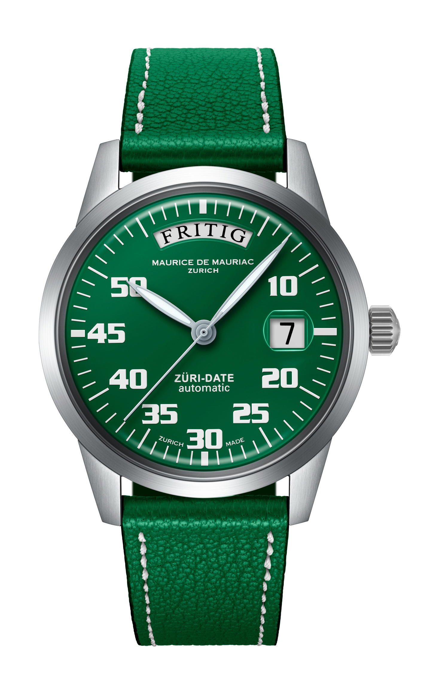 Maurice de Mauriac Automatic Date "Züri Date" Green