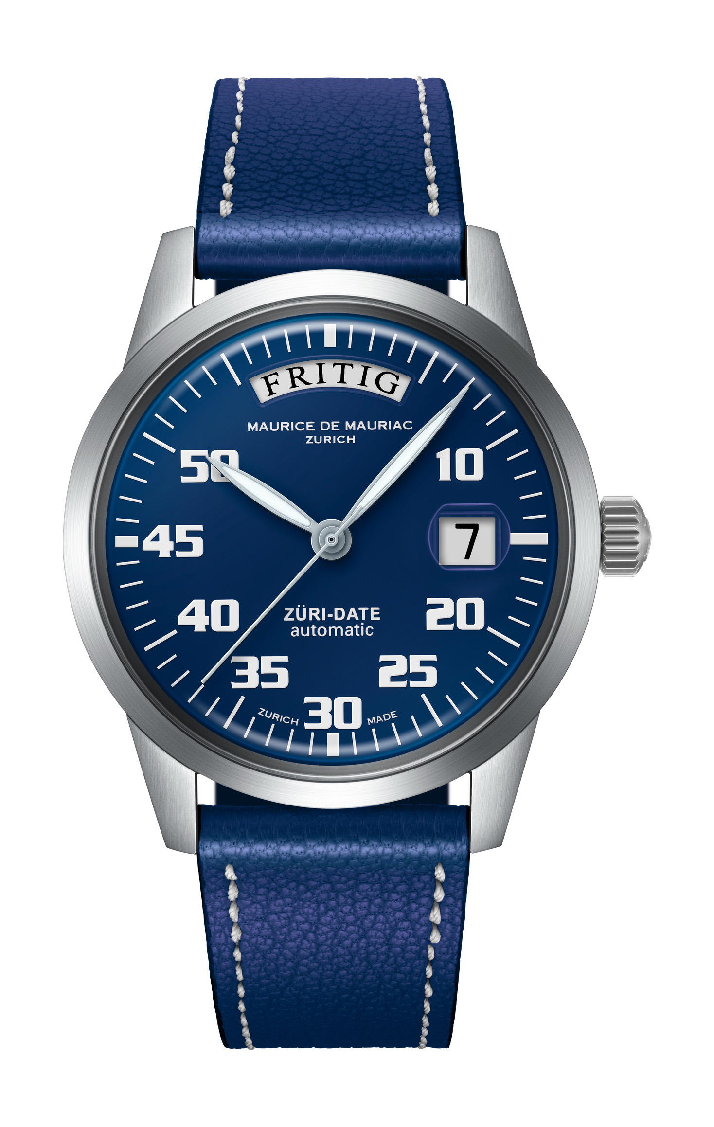 Maurice de Mauriac Automatic Date "Züri Date" Blue