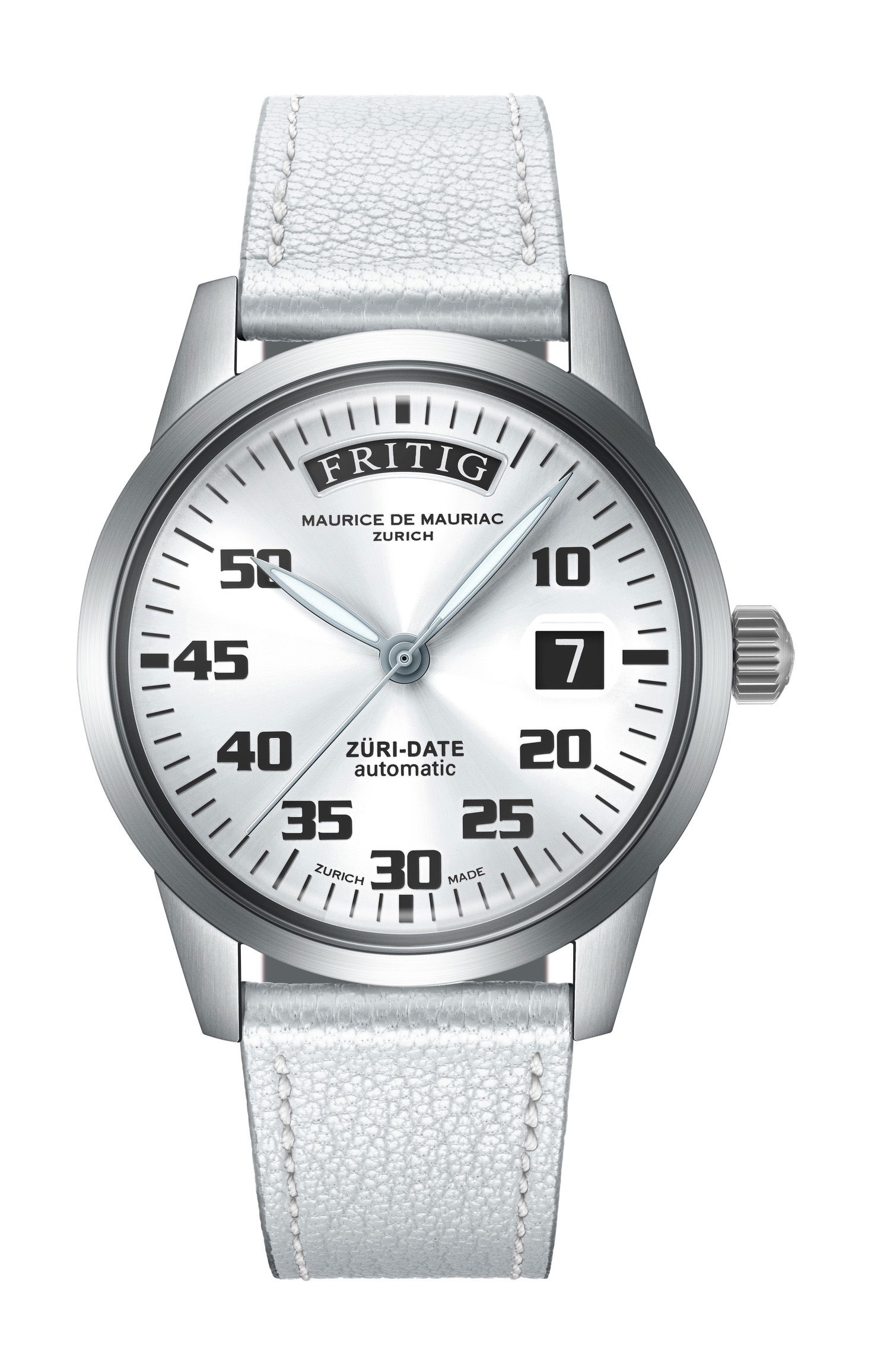 Maurice de Mauriac Automatic Date "Züri Date" White