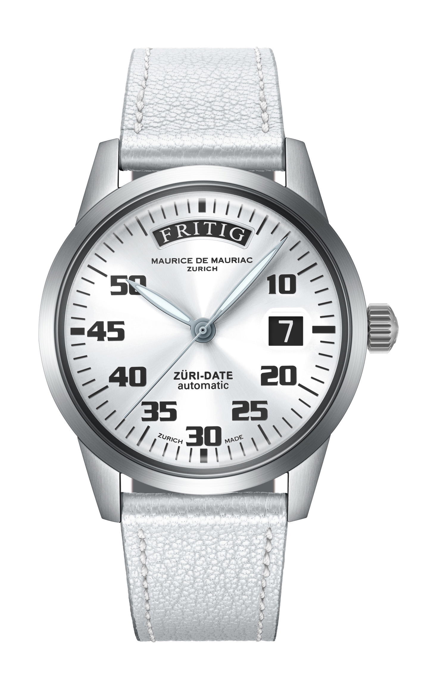 Maurice de Mauriac Automatic Date "Züri Date" White