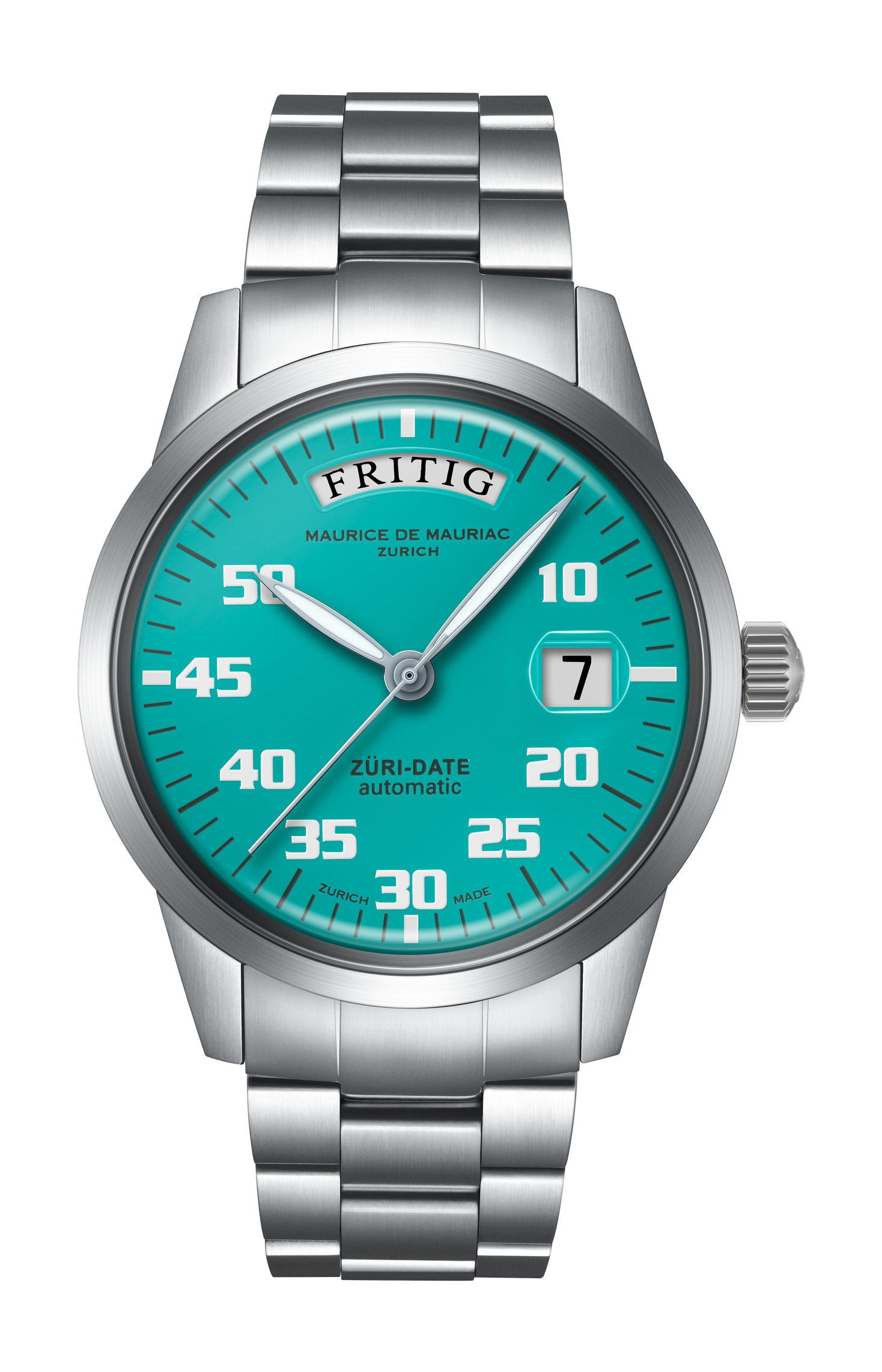 Maurice de Mauriac Automatic Date "Züri Date" Turquoise
