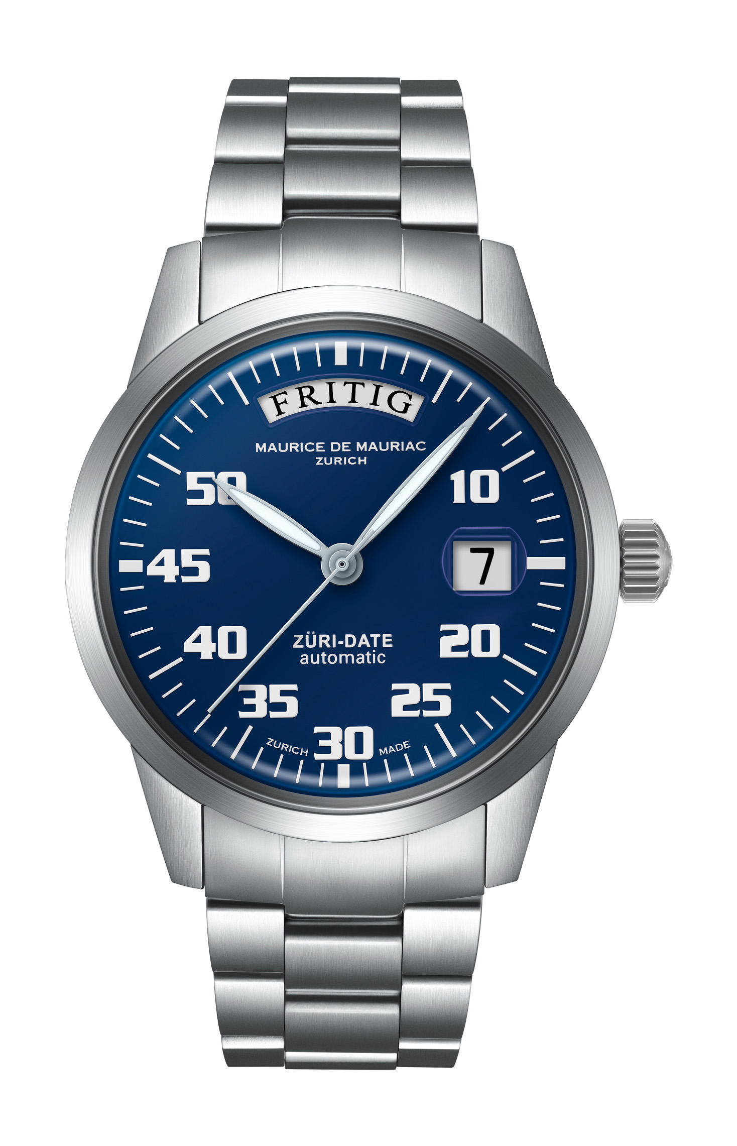 Maurice de Mauriac Automatic Date "Züri Date" Blue