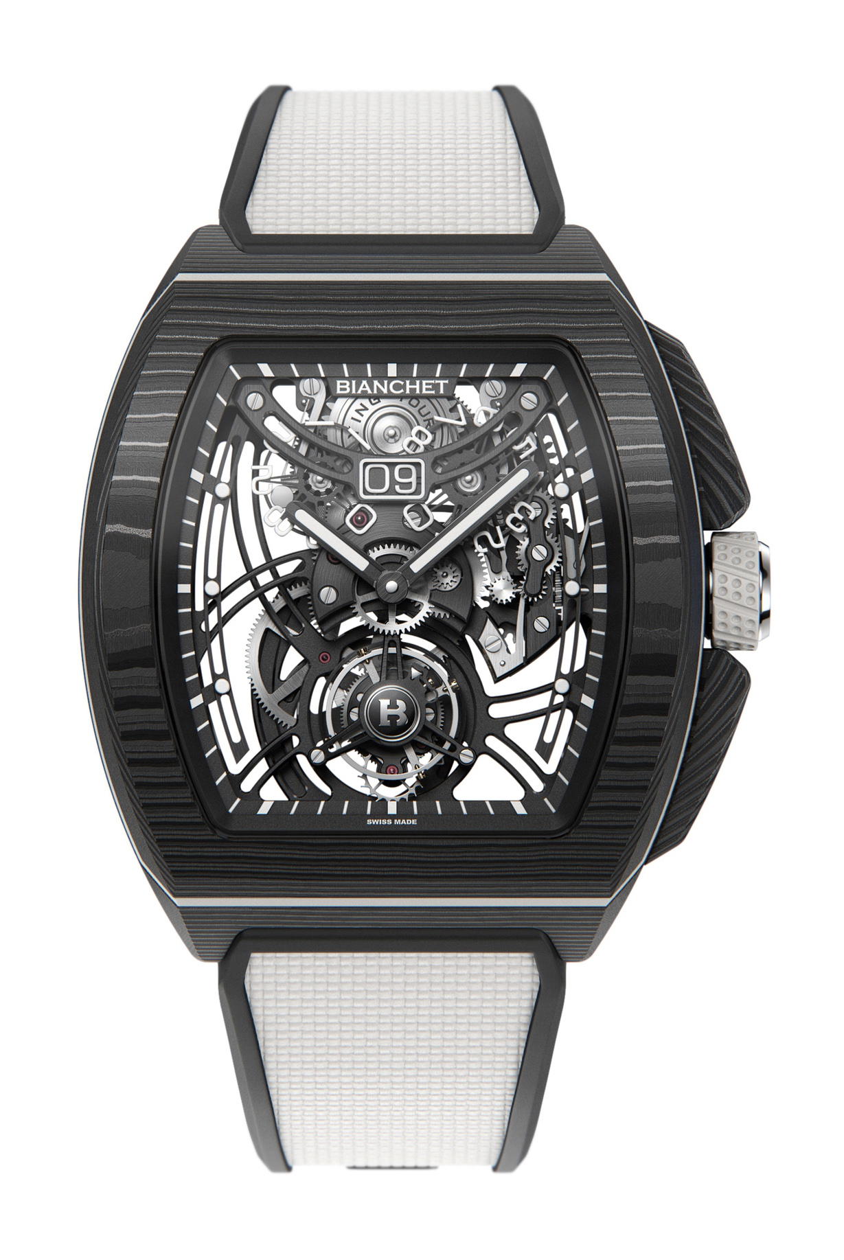 Bianchet Flying Tourbillon Grande Date B1.618 Carbon White