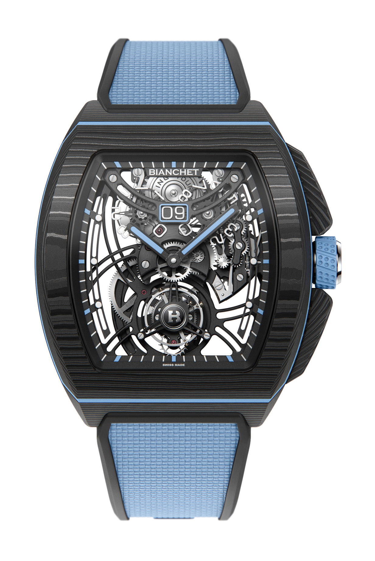 Bianchet B1.618 Grande Date B1.618 Carbon Sky Blue