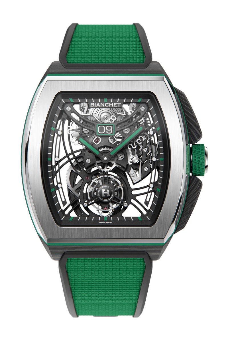 Bianchet Flying Tourbillon Grande Date B1.618 Hybrid Blue
