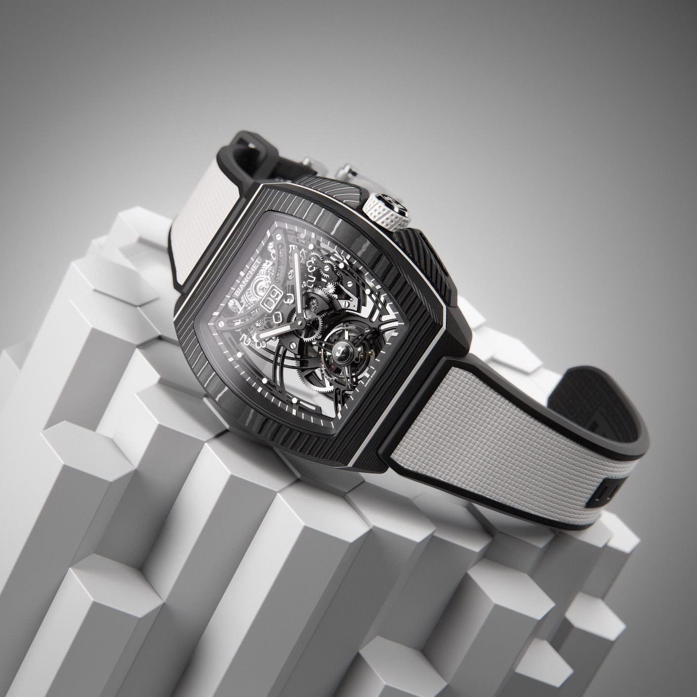 Bianchet Flying Tourbillon Grande Date B1.618 Carbon White