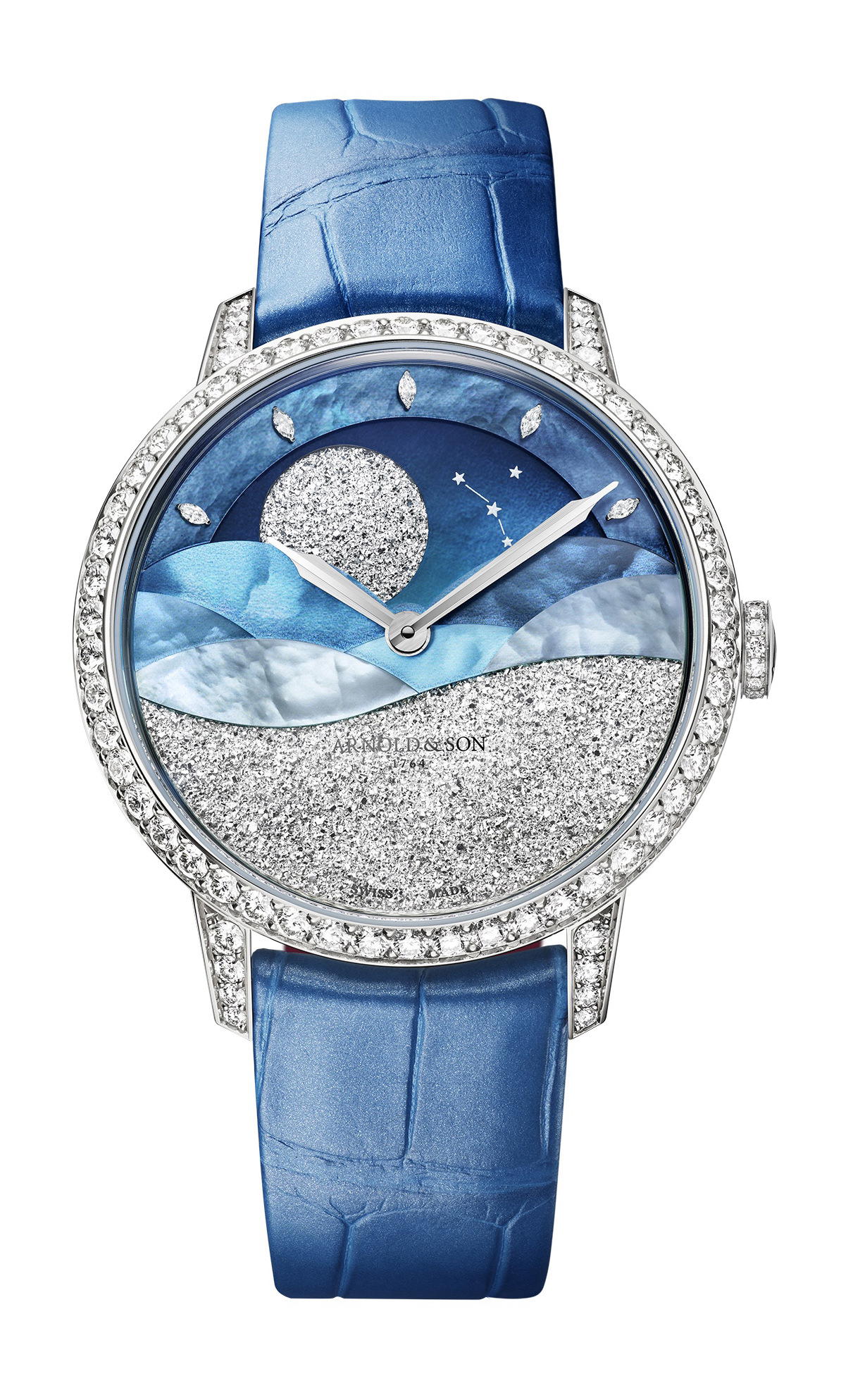 Arnold & Son Perpetual Moon 38 White Gold Mintnight