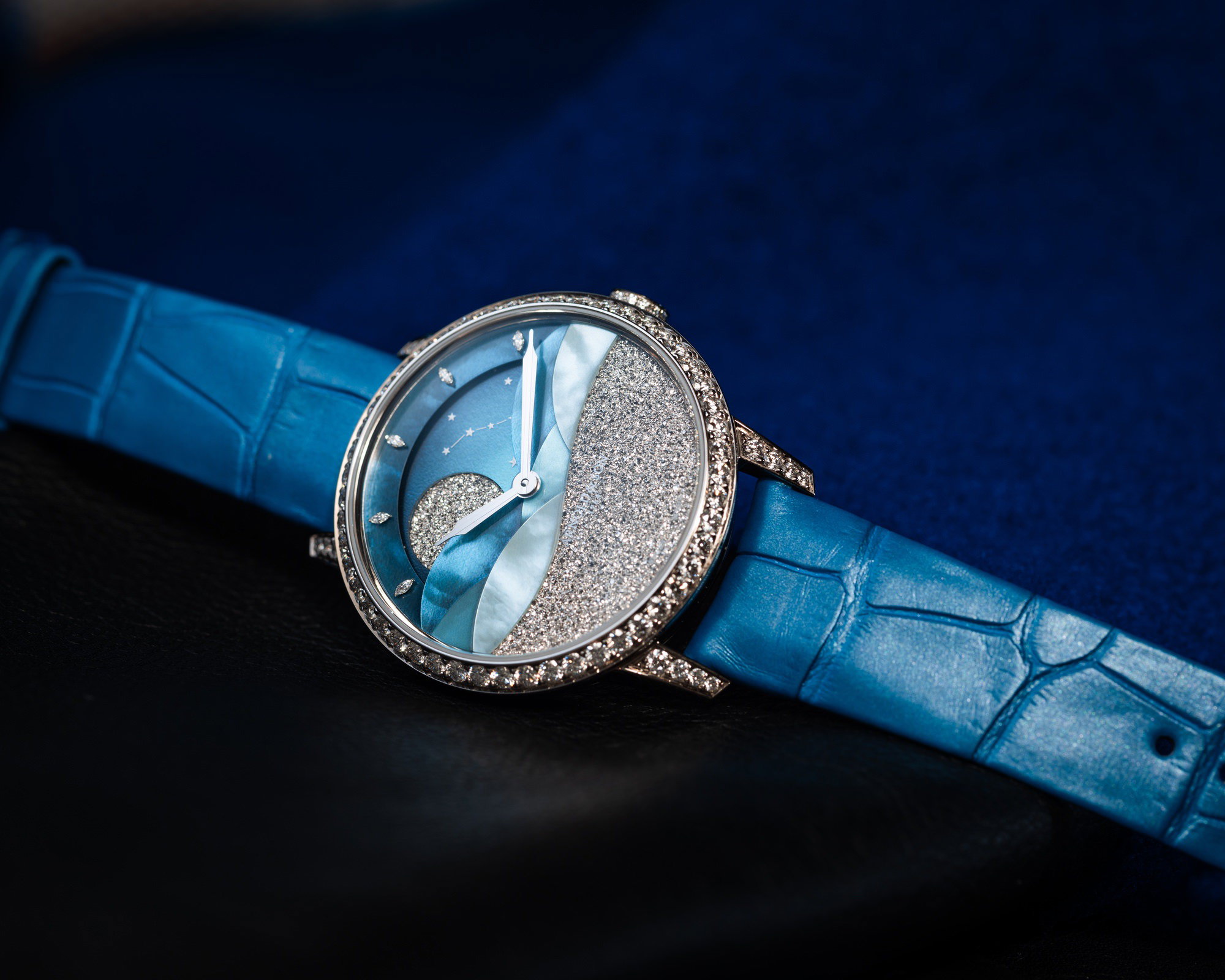 Arnold & Son Perpetual Moon 38 White Gold Mintnight