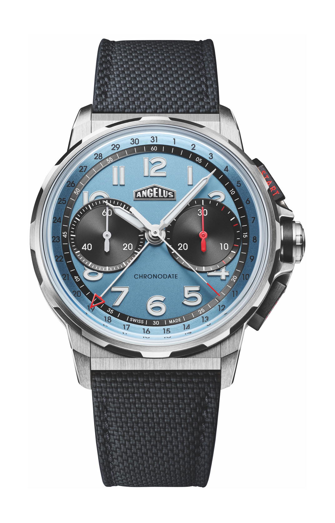 Angelus Chronodate Titanium Storm Blue