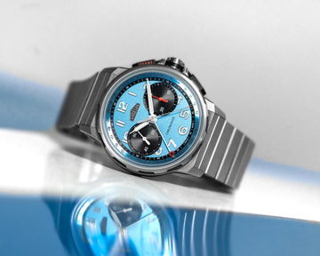 Angelus Chronodate Titanium Storm Blue Titanium
