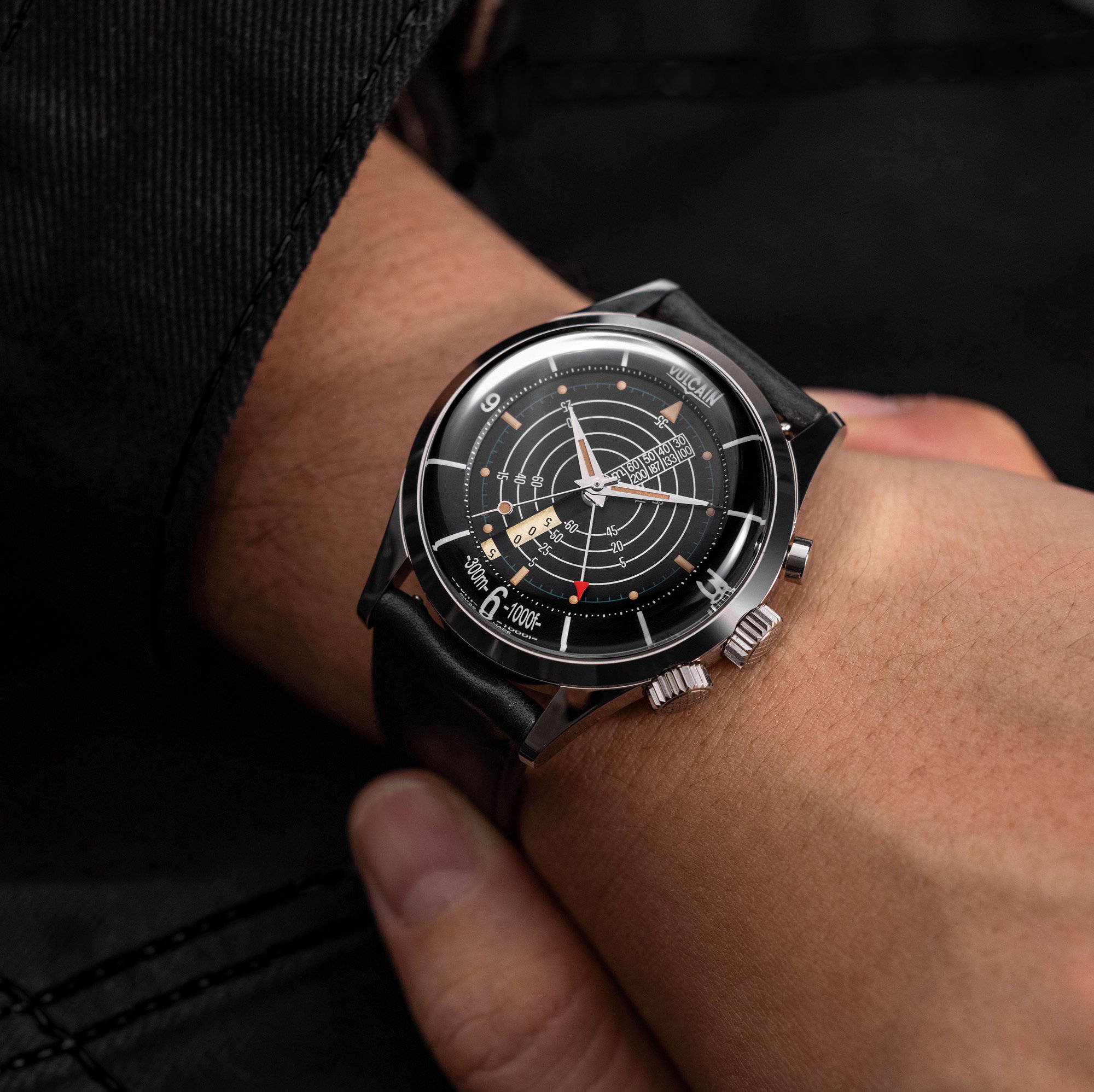 Vulcain Nautical Black Beige Patina