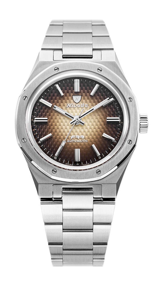 Nivada Grenchen F77 Brown Smoked Dial No Date
