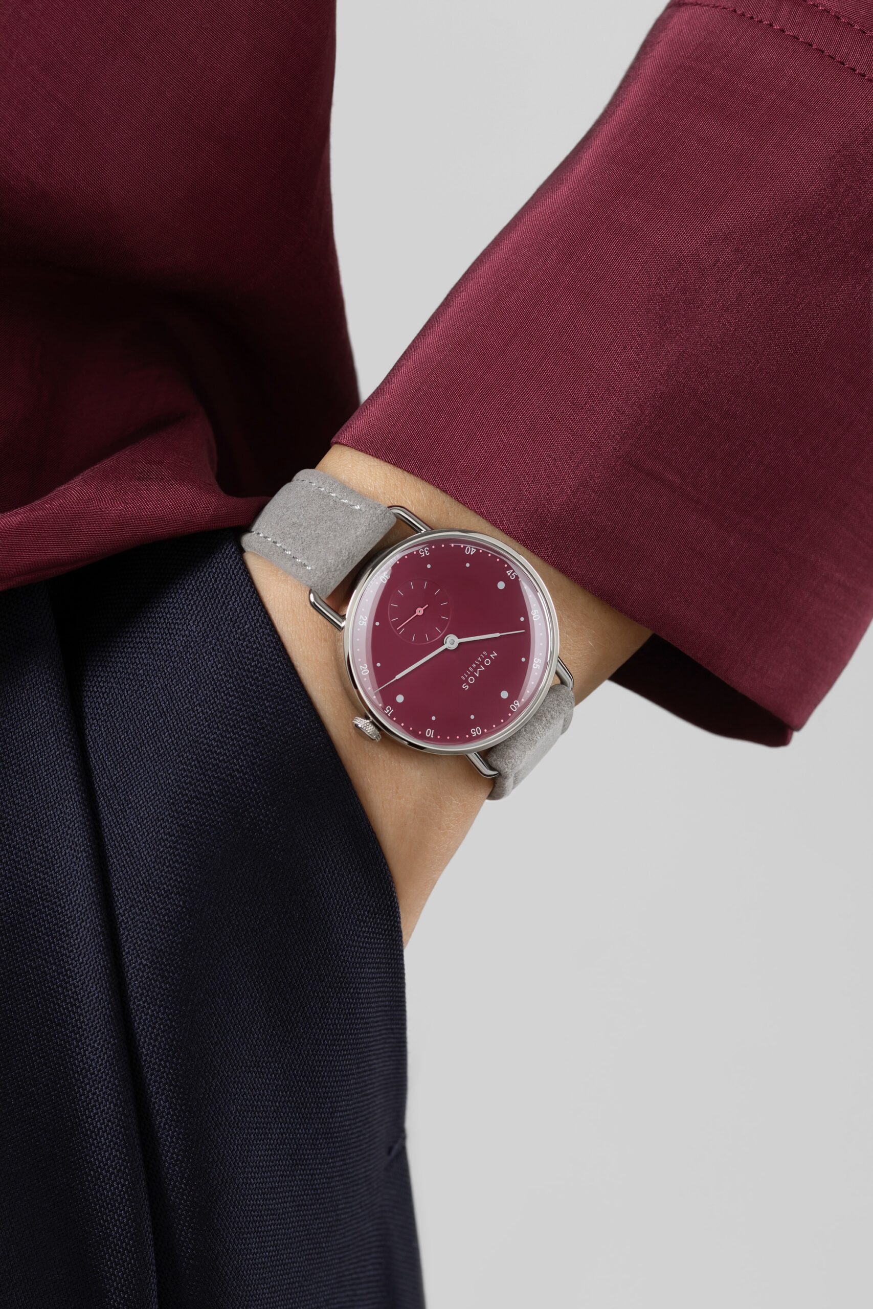 Nomos Glashütte Metro 33 Muted Red