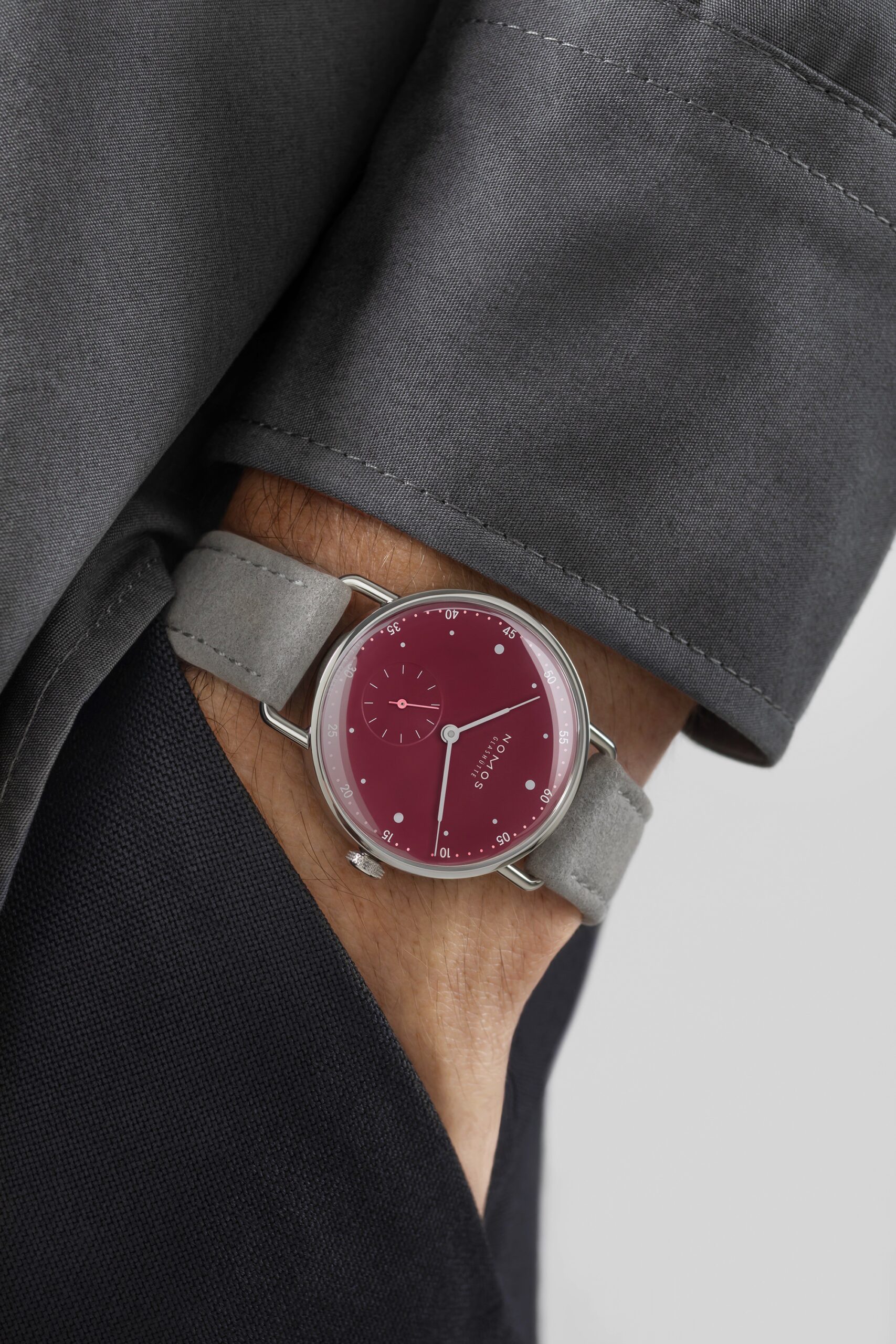 Nomos Glashütte Metro 33 Muted Red