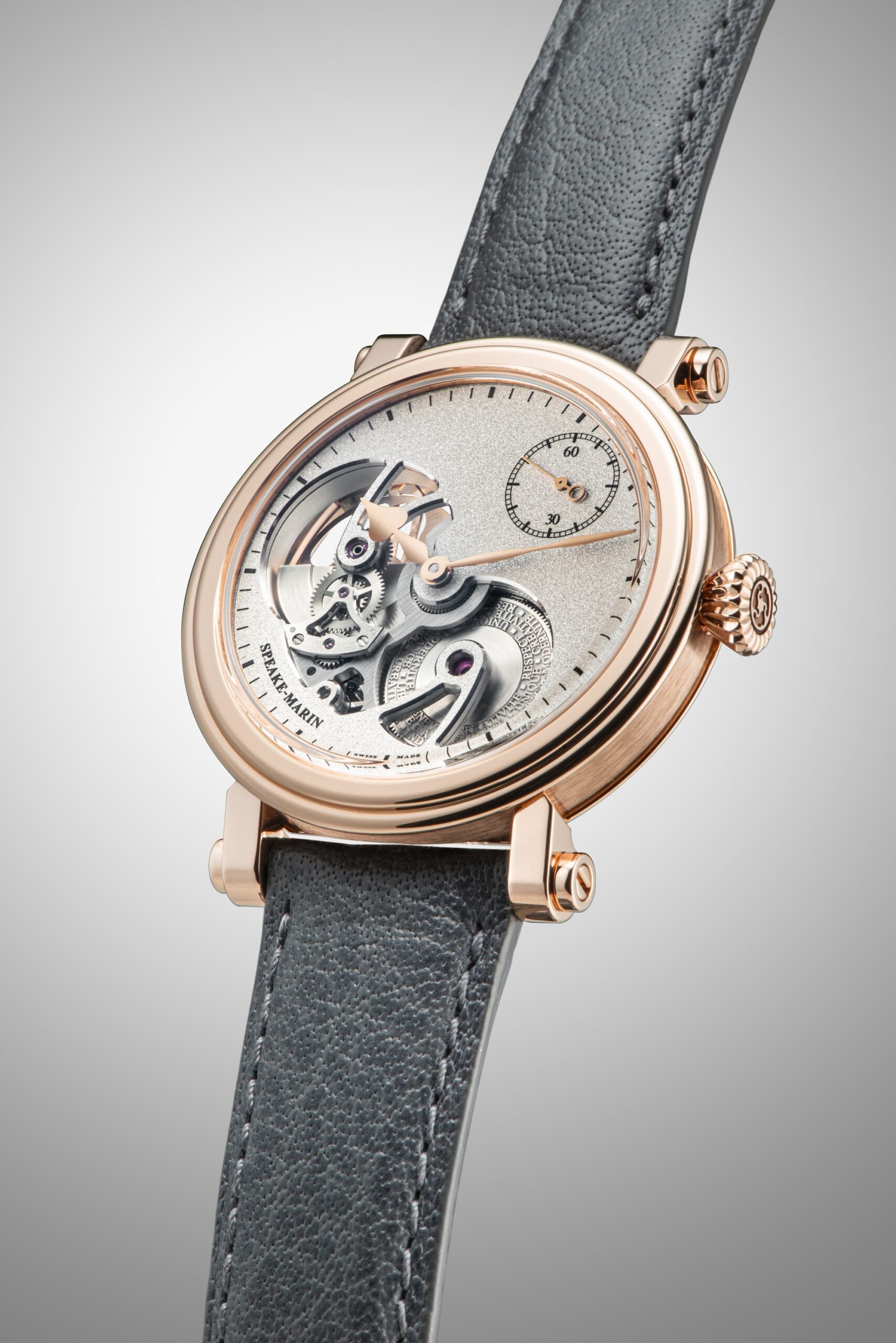 Speake-Marin One &amp; Two Openworked Sandblasted Red Gold