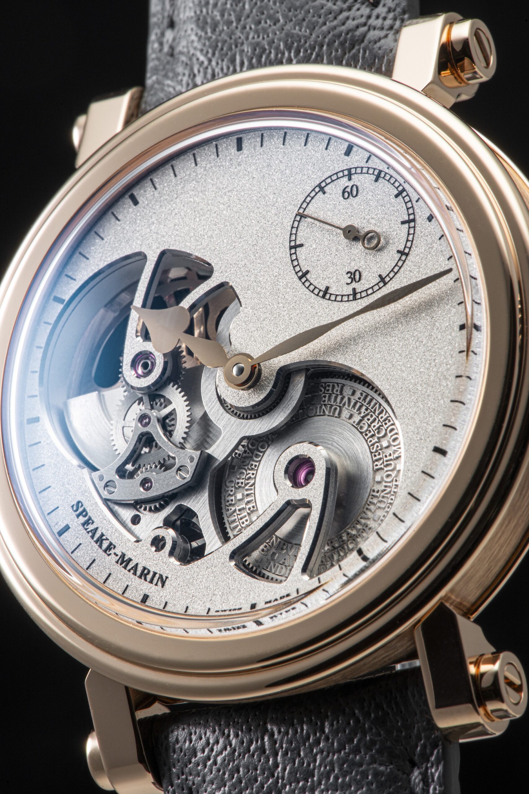 Speake-Marin One &amp; Two Openworked Sandblasted Red Gold