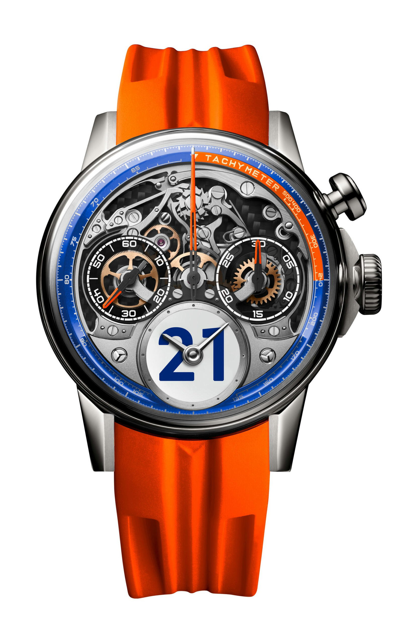 Louis Moinet Time to Race Orange Papaya