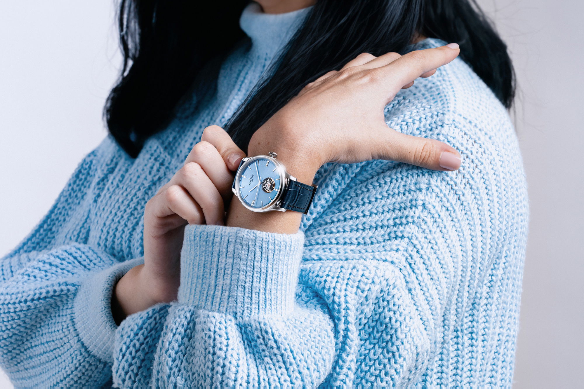 Perrelet Weekend Open Heart Ice Blue