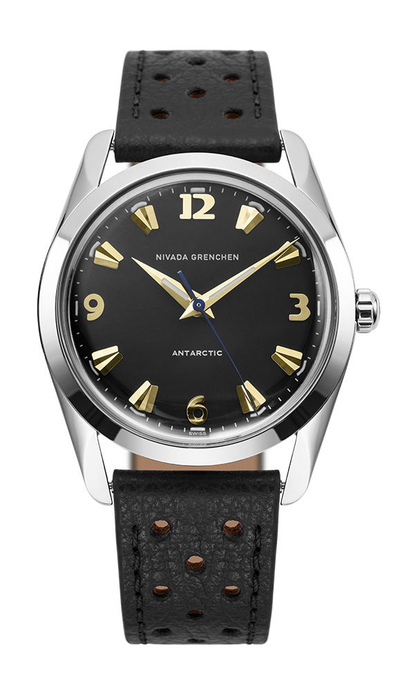 Nivada Grenchen Antarctic 35 Black & Gold – 35016M41 – $850