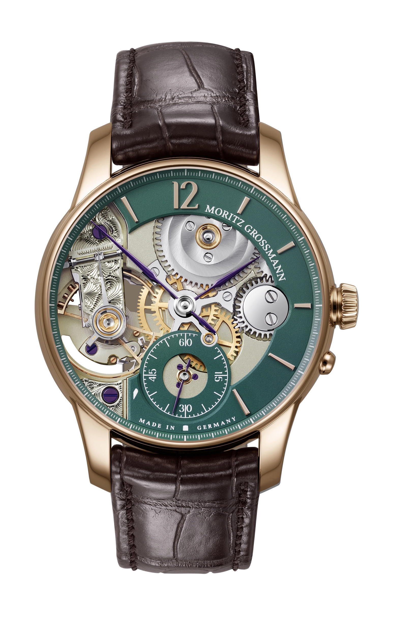 Moritz Grossmann Backpage Rose Gold Green