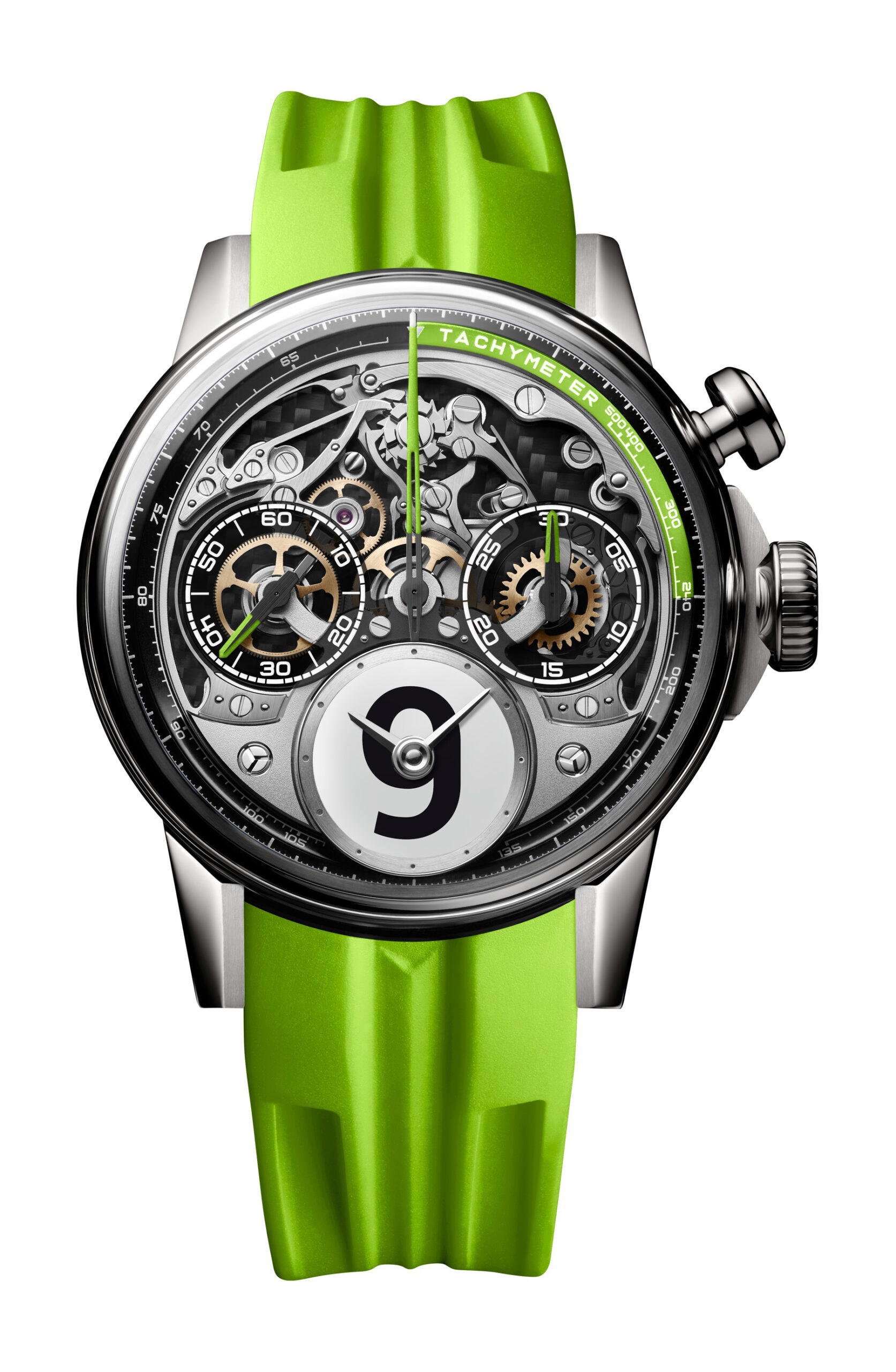 Louis Moinet Time to Race Lime Green
