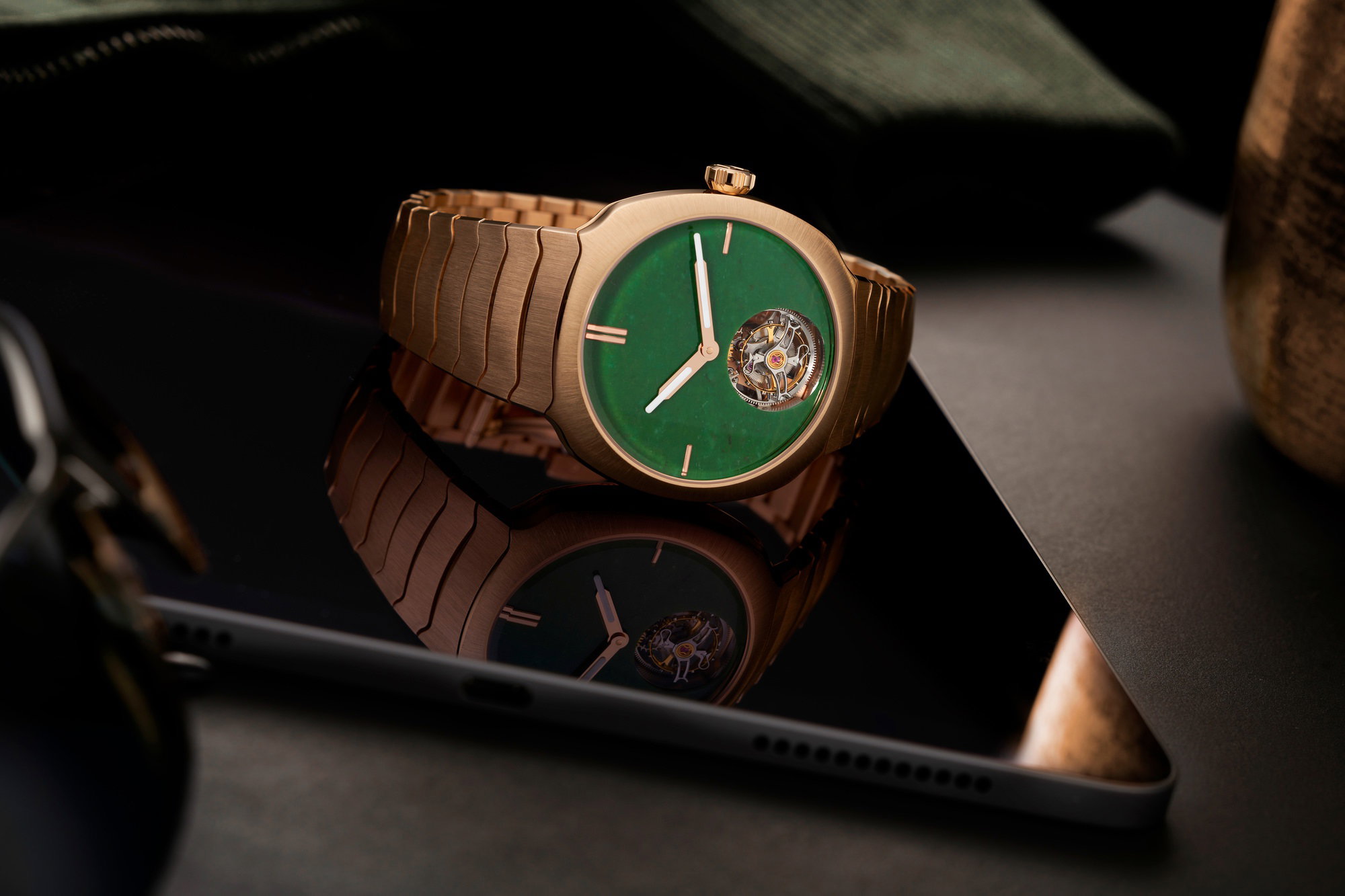 H. Moser & Cie Streamliner Tourbillon Wyoming Jade