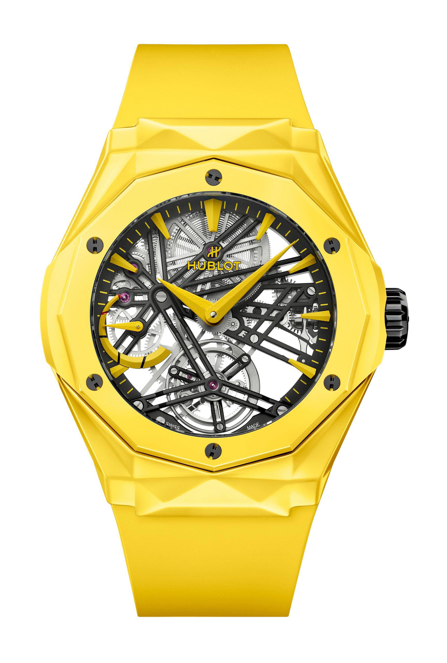 Hublot Classic Fusion Tourbillon Orlinski Ceramic Yellow Magic