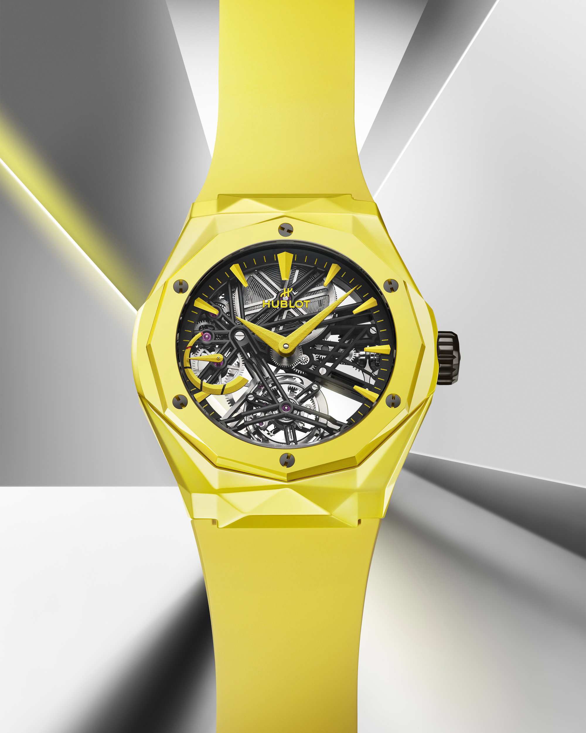 Hublot Classic Fusion Tourbillon Orlinski Ceramic Yellow Magic