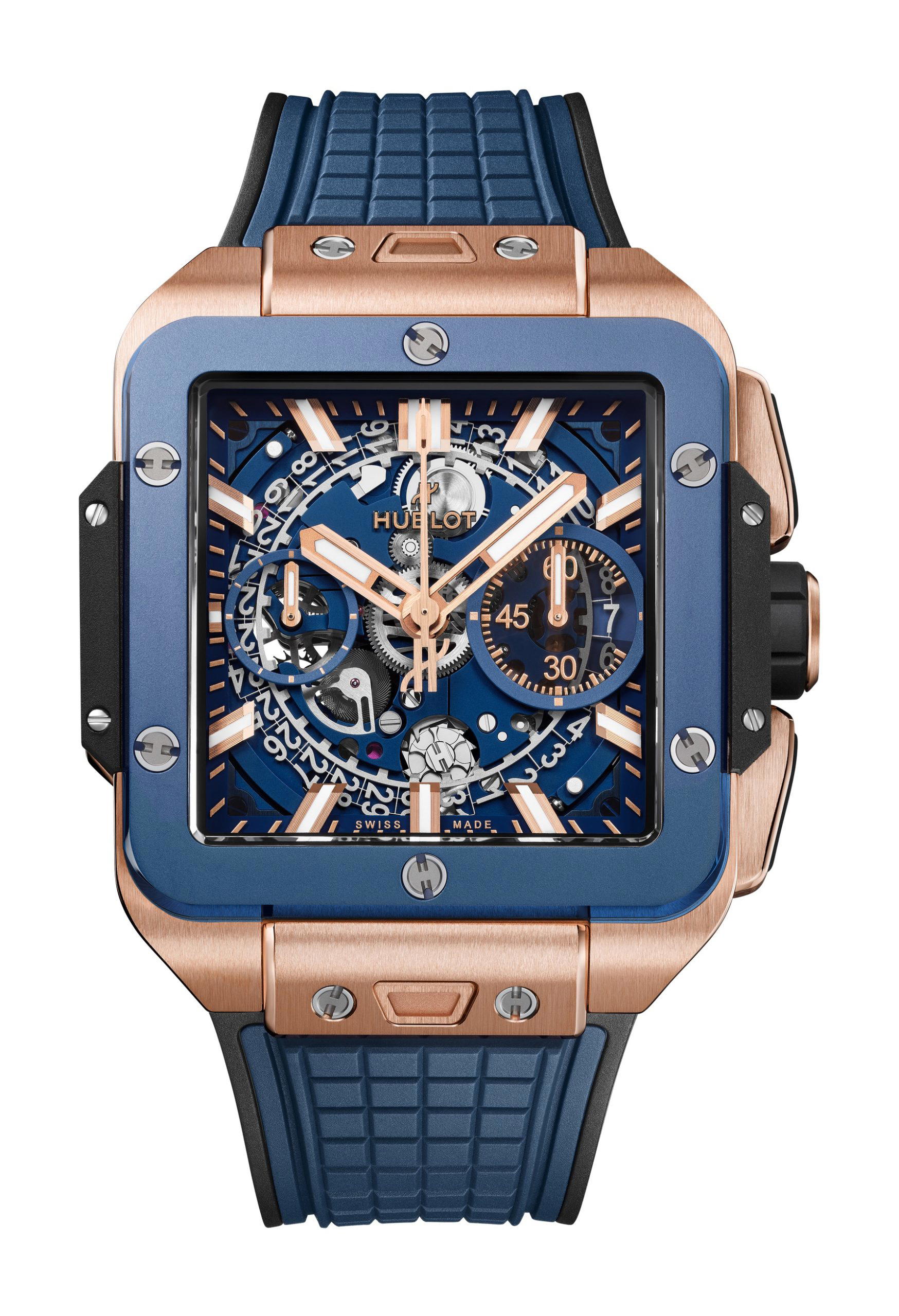 Hublot Square Bang Unico King Gold Blue Ceramic