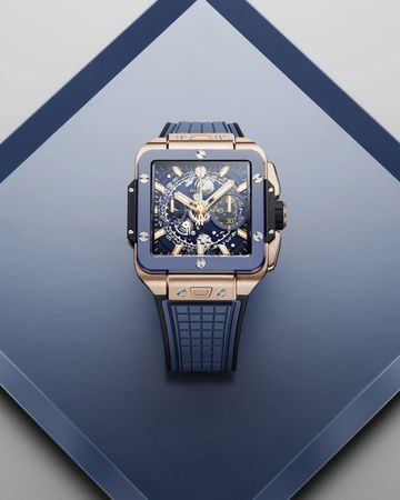 Hublot Square Bang Unico King Gold Blue Ceramic