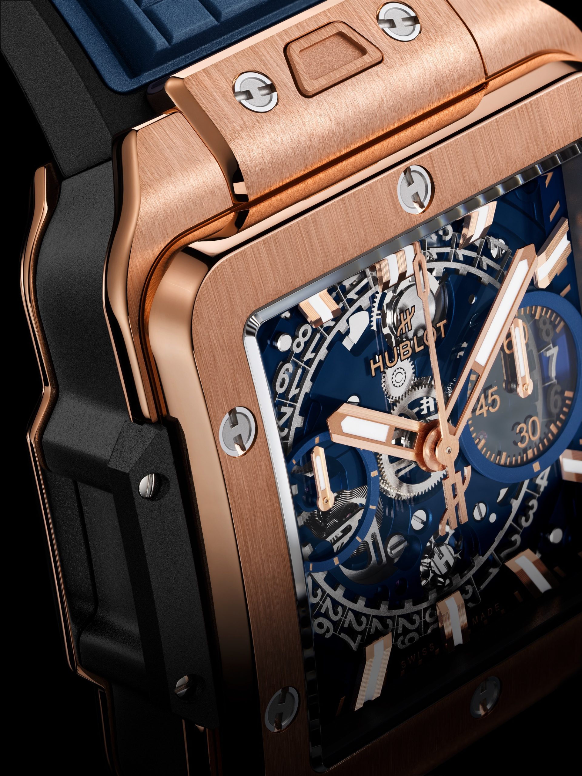 Hublot Square Bang Unico King Gold Blue