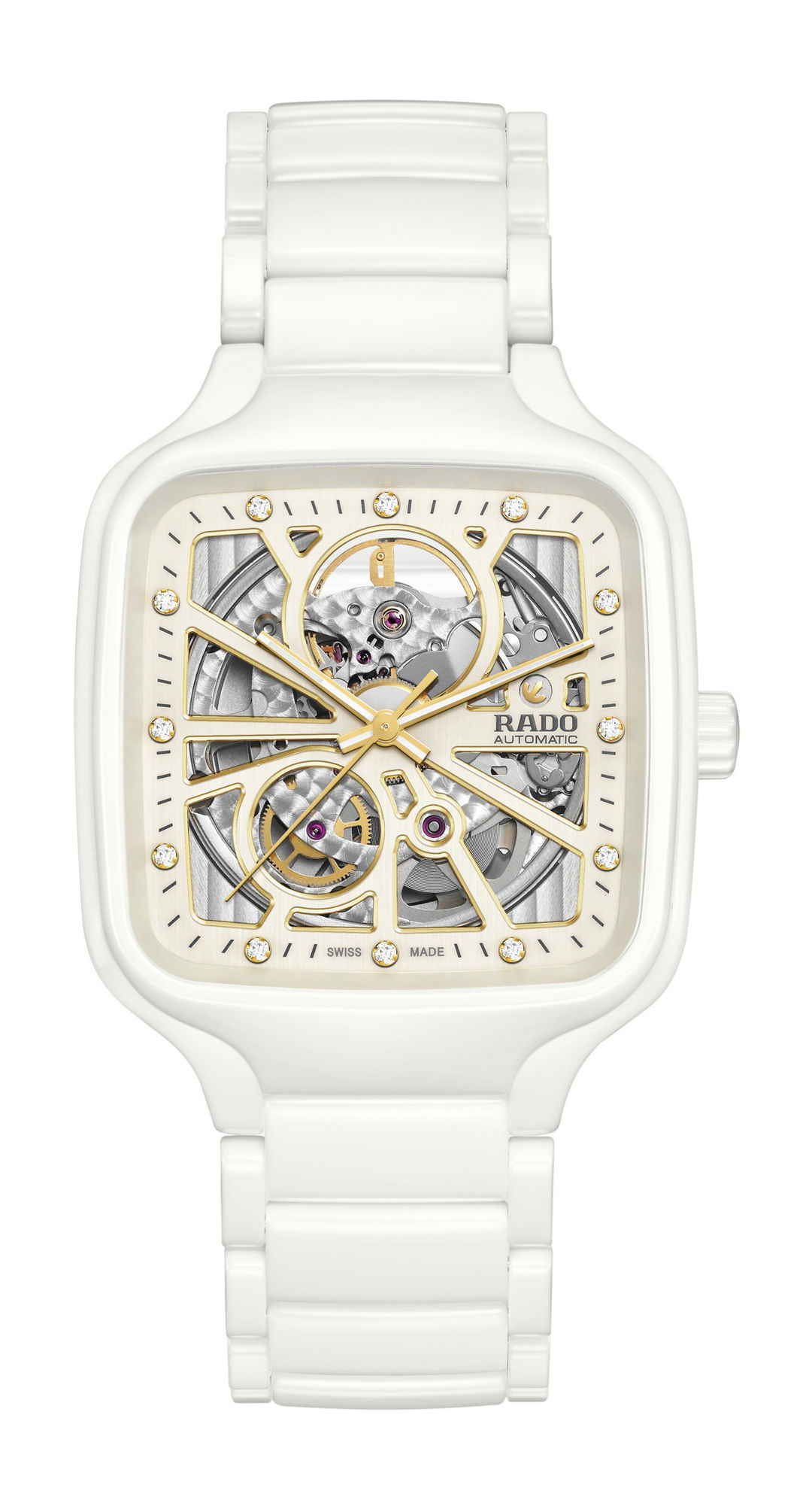稼働 RADO DIASTAR 腕時計 スクエア 2Pダイヤ ブラック 3507 Rado True Square Open Heart – R27073702 – $3,150