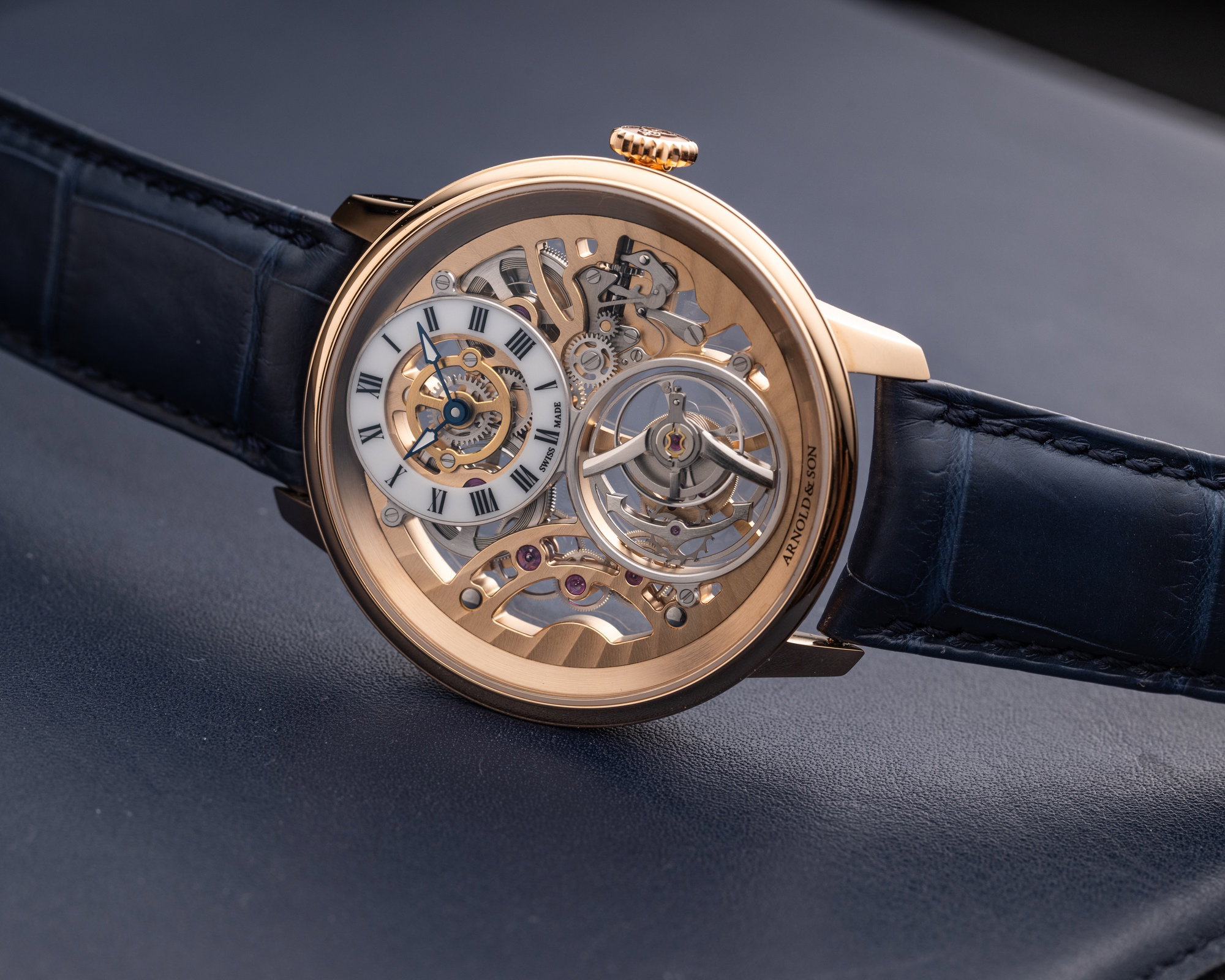 Arnold & Son Ultrathin Tourbillon Skeleton Red Gold