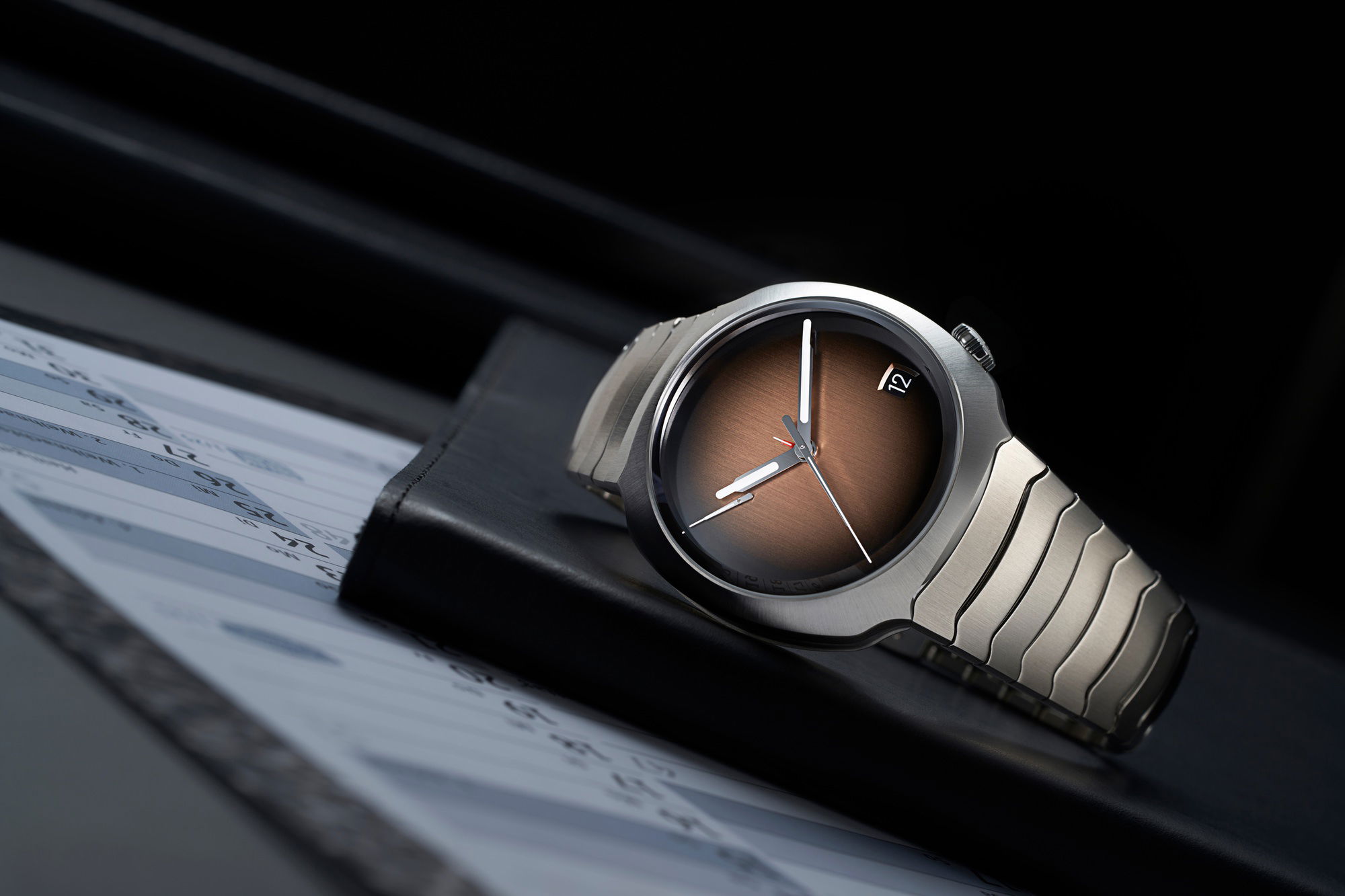 H. Moser &amp; Cie Streamliner Perpetual Calendar Concept Smoked Salmon